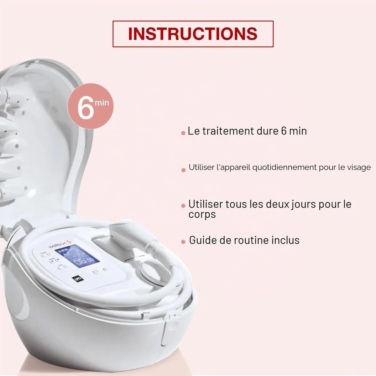 LPG - WELLBOX [S] - Appareil de Stimulation Cellulaire Anti-Âge et Stimulation Cellulaire - Méthode 100% Naturelle & Prouvée - Blanc