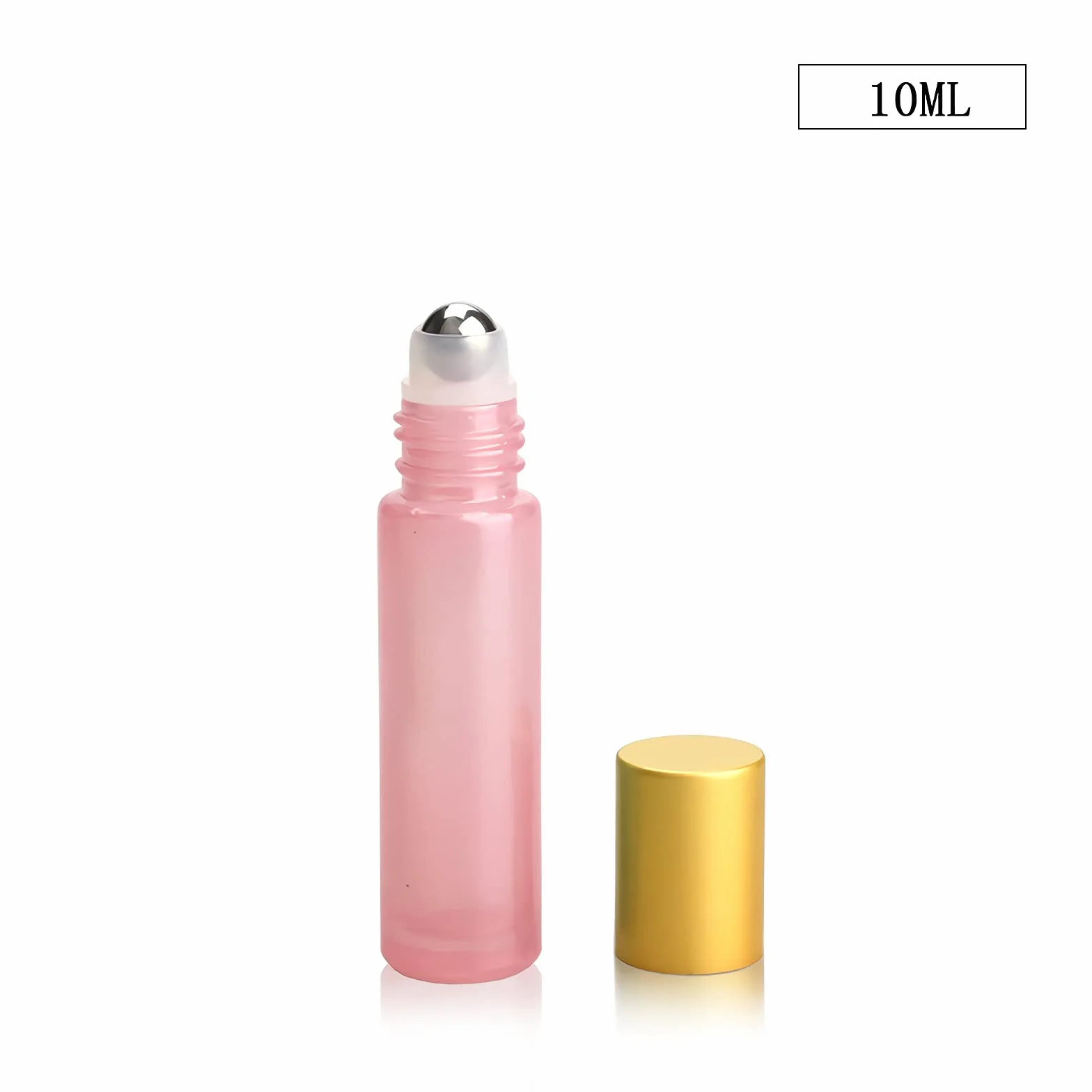 Flacons à Bille pour Huiles Essentielles 10ml, Lot de 12 Bouteilles Roll-on en Verre Mixte avec Couvercle Or et Rouleau en Acier Inoxydable