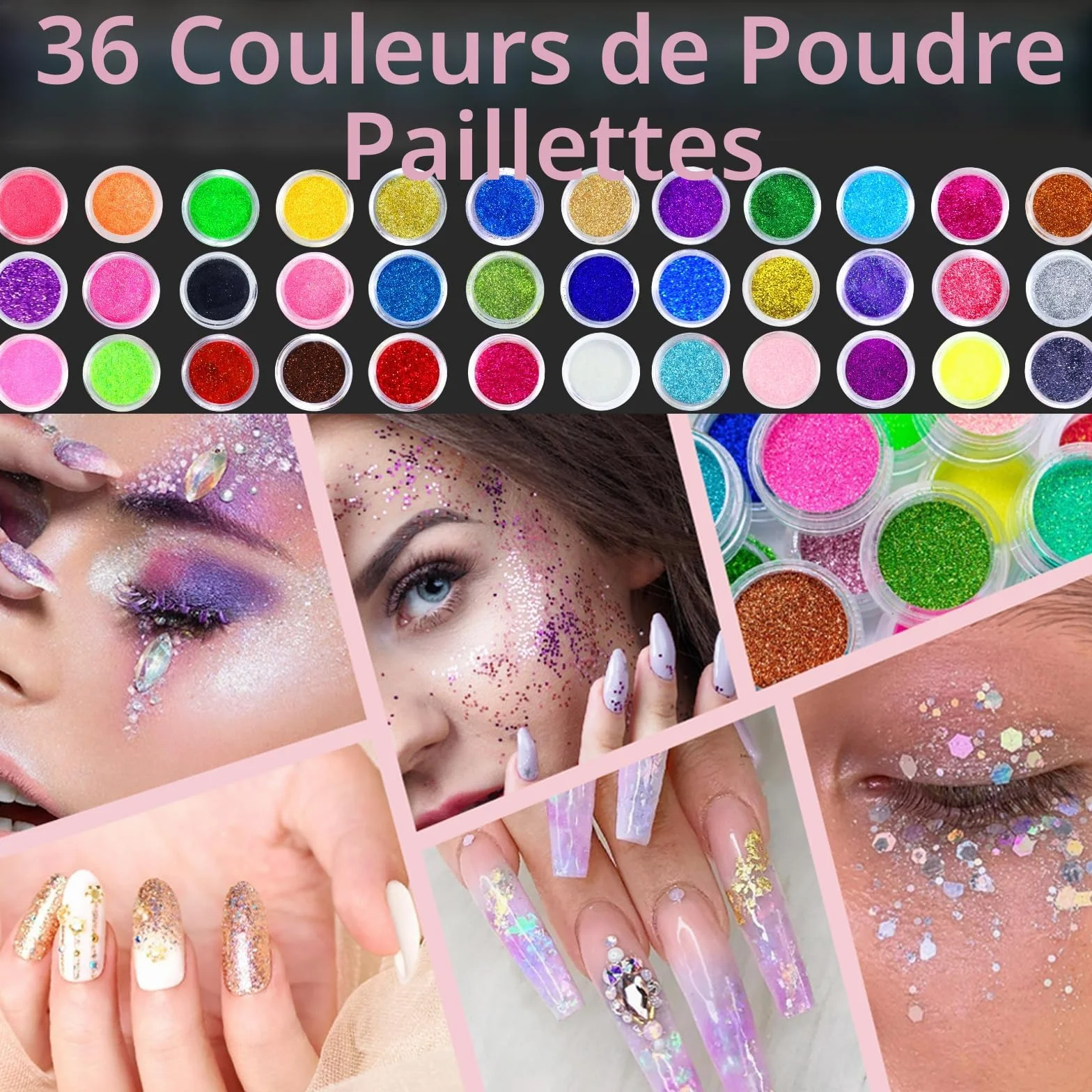 Milai Kit Ongle Gel UV Complet 180W Lampe, Ponceuse Acrylique DIY