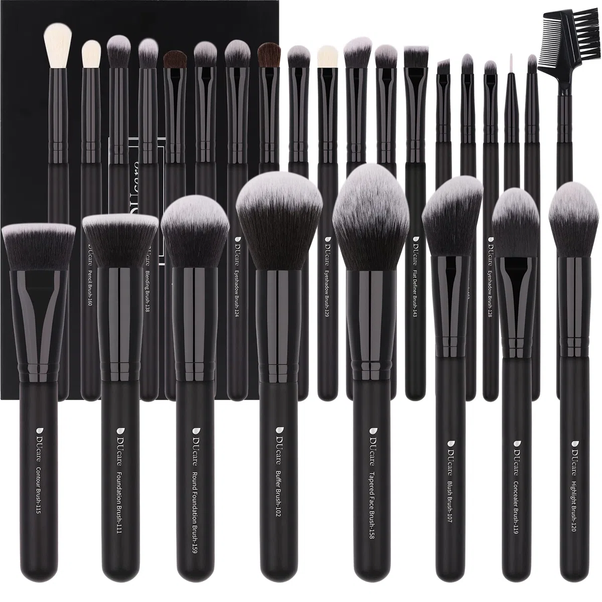 DUcare 27 Pinceaux Maquillage Professionnels Set Poils Synthétiques Makeup Cosmétiques Fond de teint Blending Blush Eyeliner Fard à Paupières