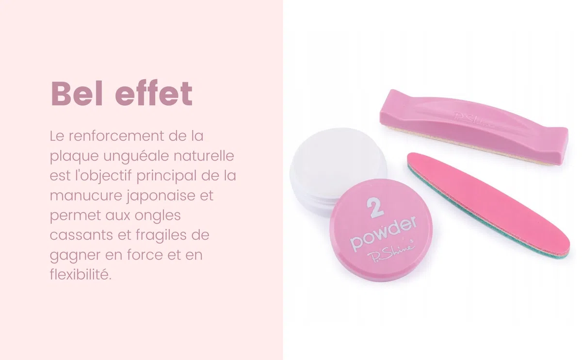 INLAQ P-SHINE Set de manucure japonais pour ongles brillants et sains