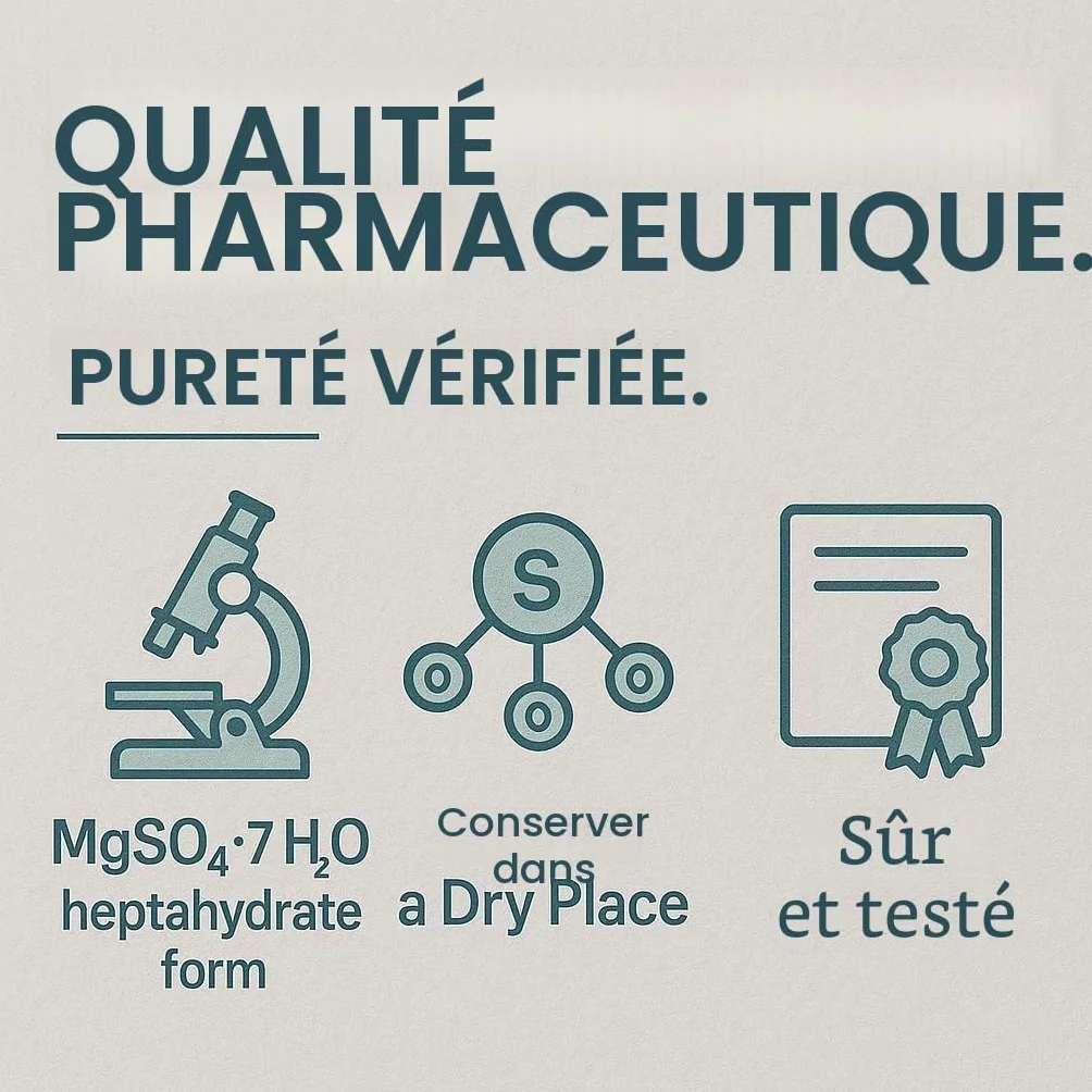 GiDeli Epsom Sel de bain 10 kg sulfate de magnésium qualité pharmaceutique pur naturel pieds