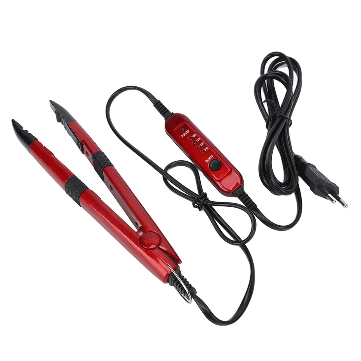 Yosoo Health Gear Pince chauffante pour extensions de cheveux naturels avec feuille d'isolation thermique, température constante, 220-240 V