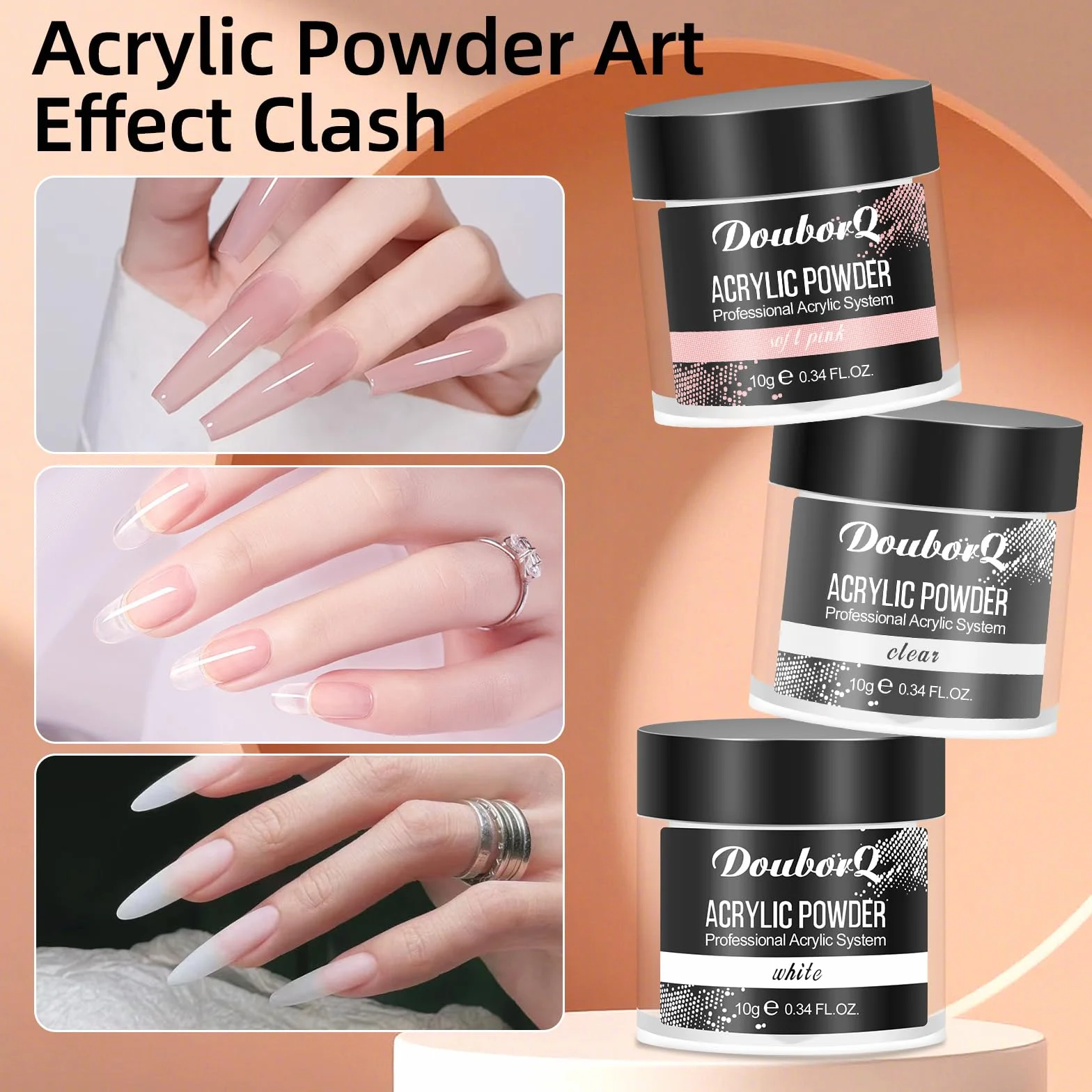 Kit de studio à ongles, poudre acrylique 30 ml avec liquide, ponceuse et lampe UV pour ongles en gel, nail art