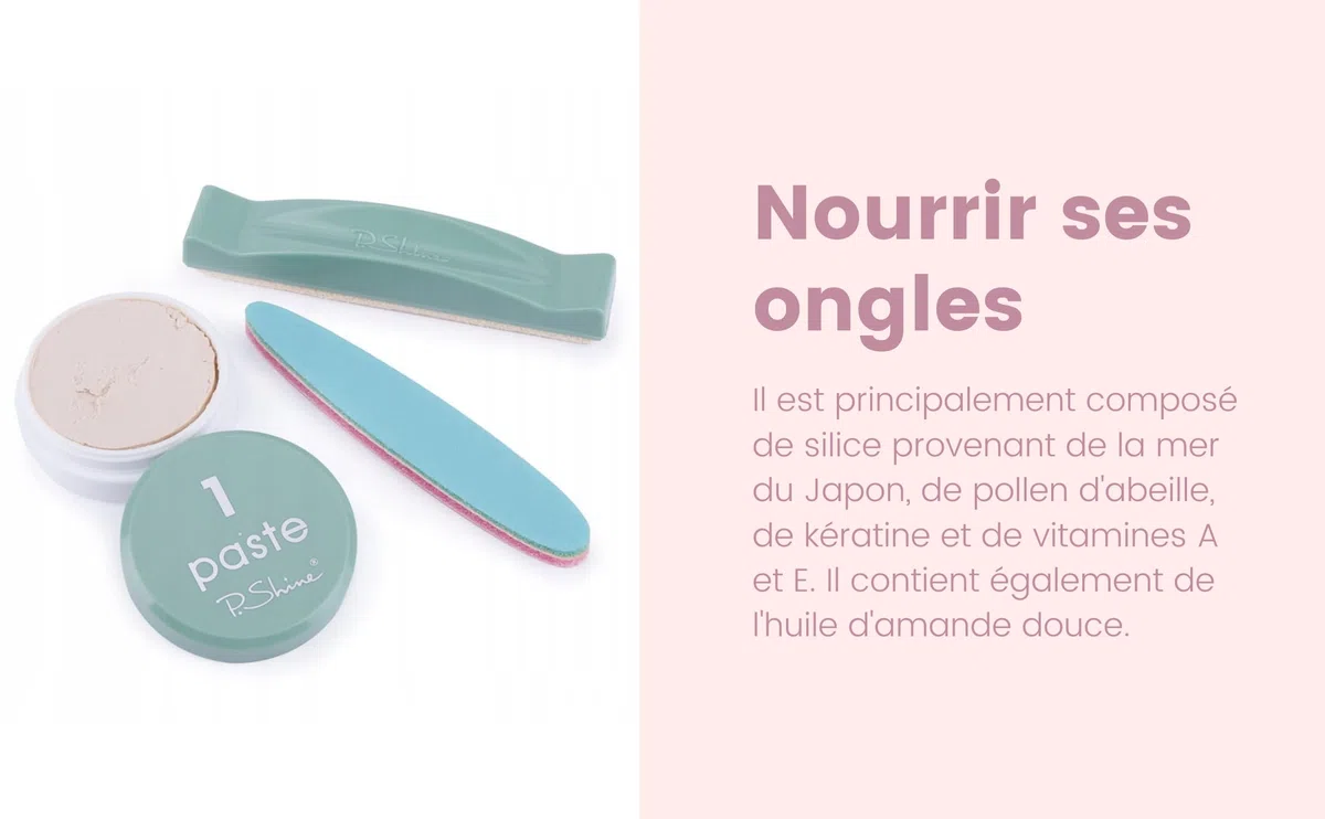 INLAQ P-SHINE Set de manucure japonais pour ongles brillants et sains