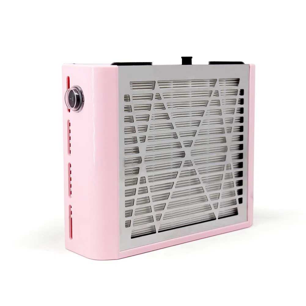 Aspirateur Ongles pour Manucure, Aspirateur Table Ongle Puissant, Aspirateur Poussiere Ongle Professionnel Manucure, Rose