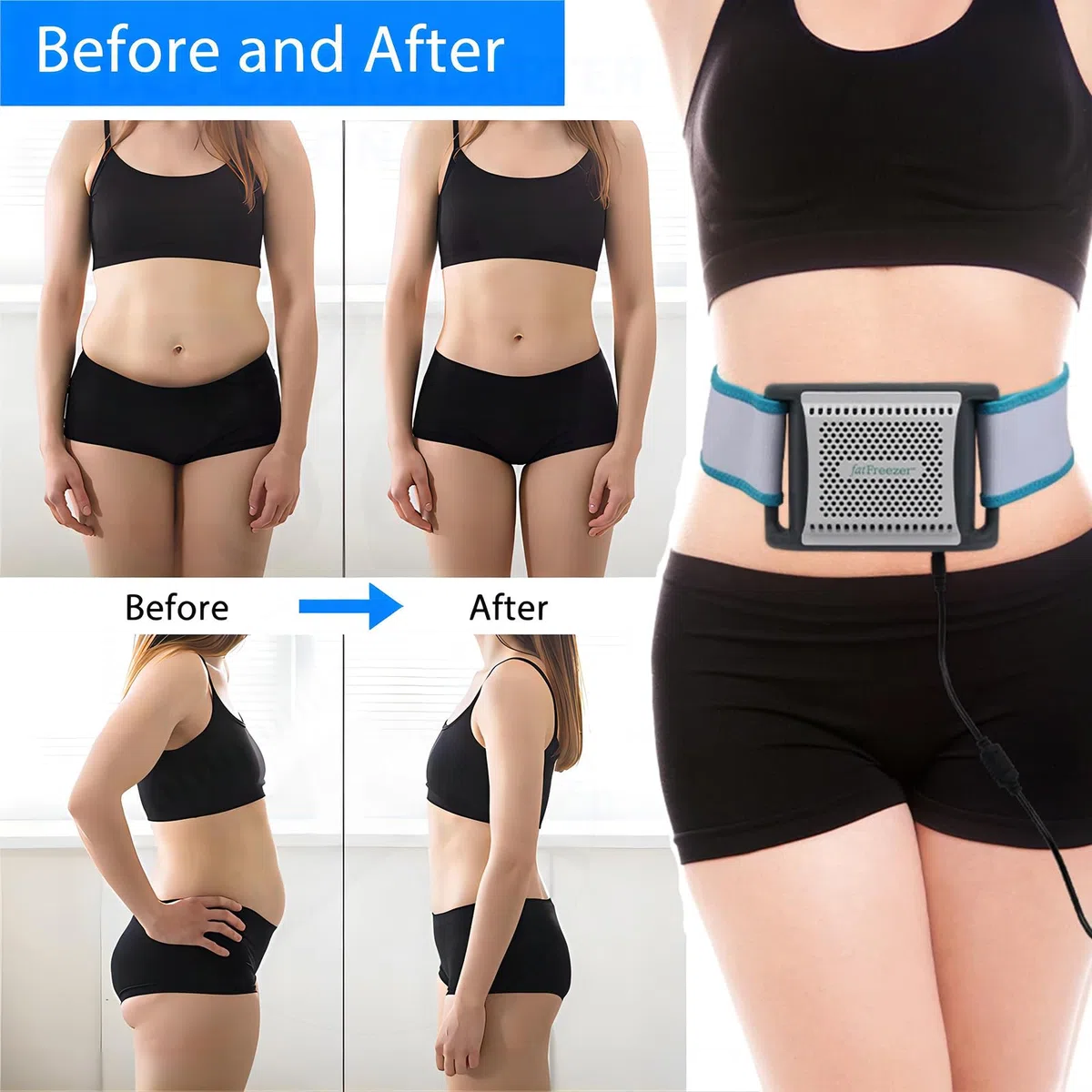 Machine de congélation des graisses - Appareil de cryothérapie portable pour éliminer la cellulite et la graisse du ventre, appareil amincissant le corps