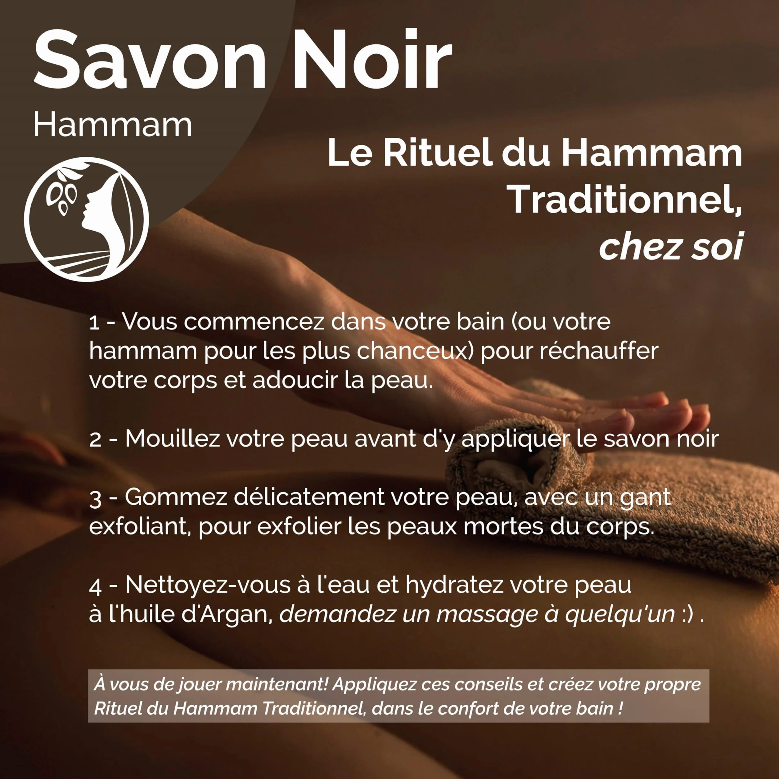 Savon Noir à l'Huile d'Argan Nettoyant Exfoliant 1kg