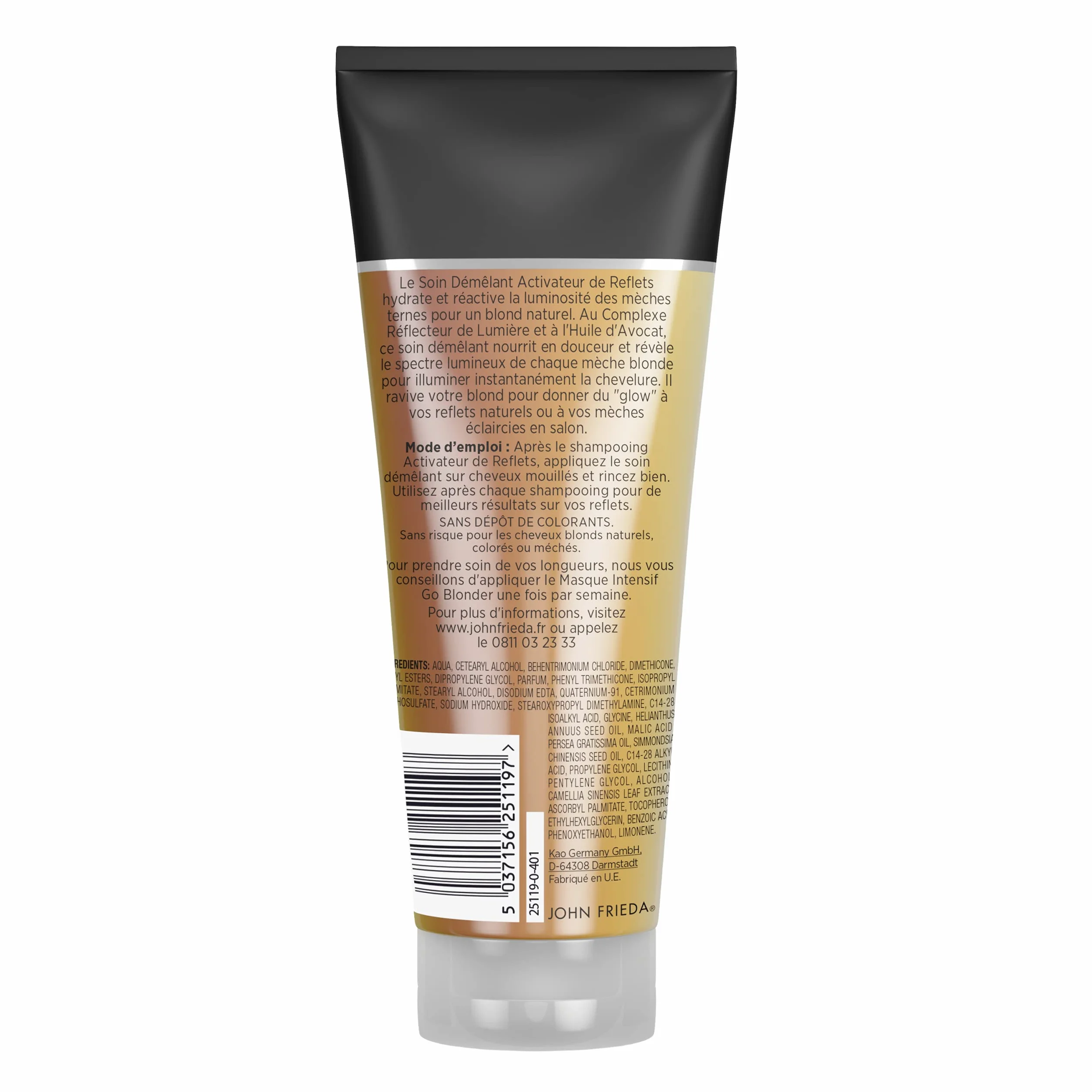 JOHN FRIEDA Activateur de Reflets pour Blond Soin Démêlant Nutrition 250ml