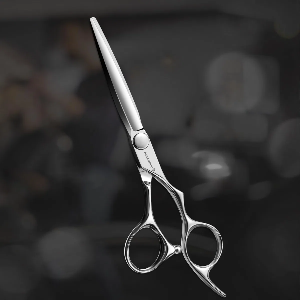 Ciseaux de coiffeur pro AOLANDUO 6 pouces – Acier japonais VG10, tranchant convexe authentique, poignée ergonomique déportée avec roulement à billes pour coiffeurs de salon