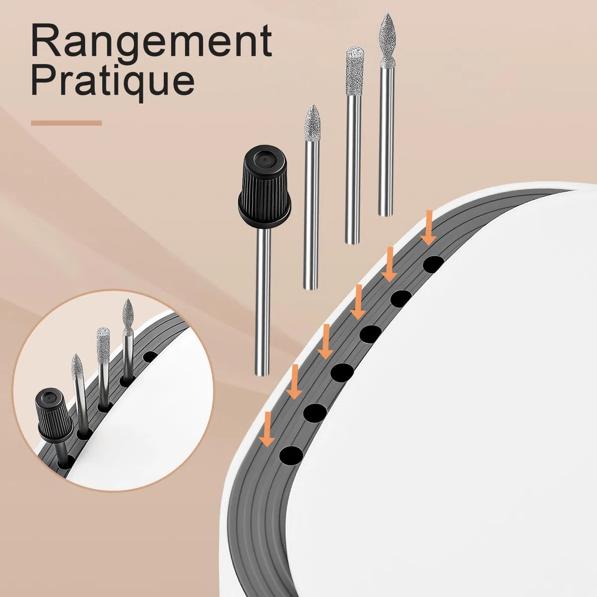 Ponceuse pour Ongles Professionnel 35000 RPM, Ponceuse Ongles avec Écran Tactile LCD & Support, Lime a Ongle Electrique, Kit Manucure Pédicure pour Salon/Maison, Acryliques et Gel, Blanc