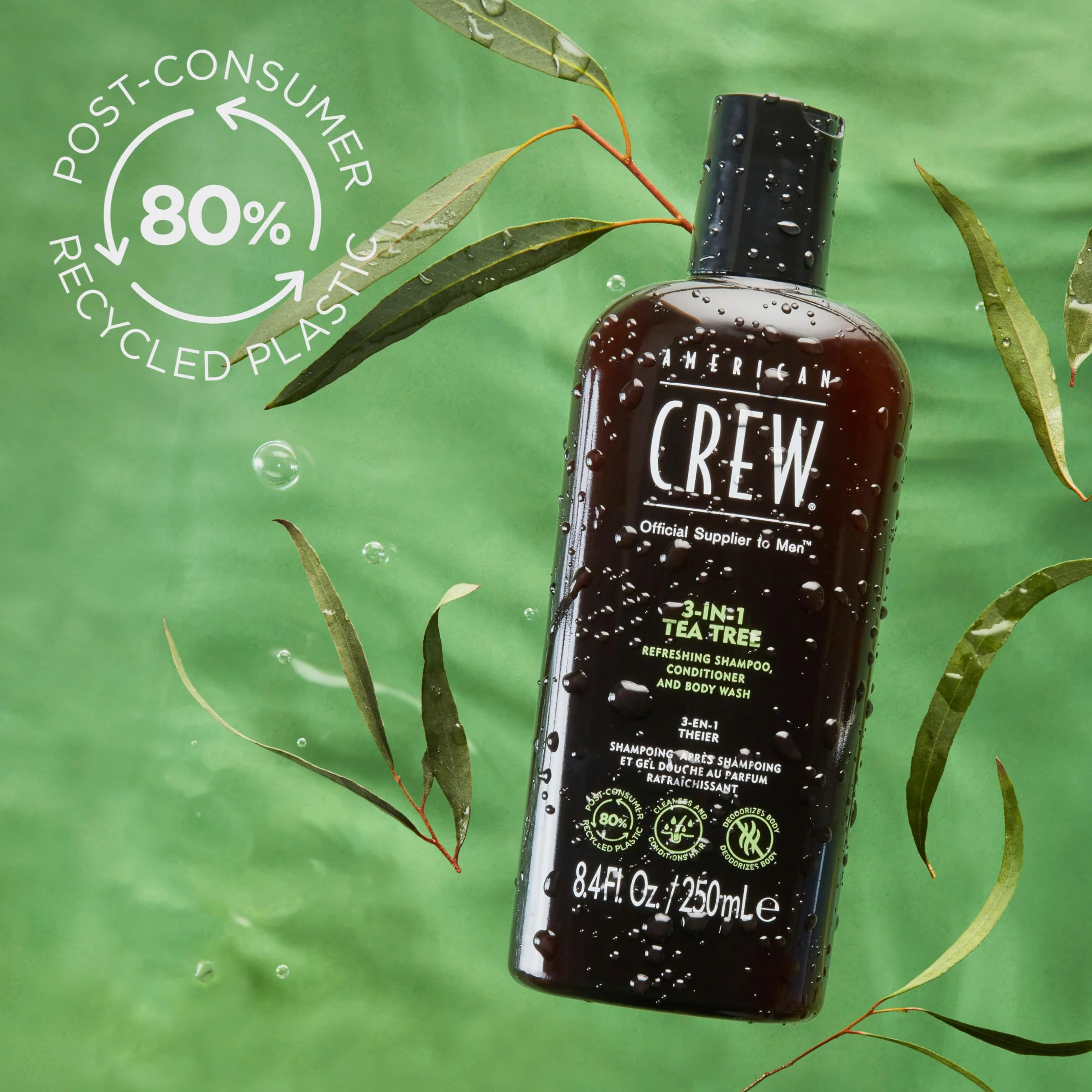 American Crew Shampoing 3 en 1 1000ml - Shampooing, Après-Shampoing & Gel Douche Cheveux et Corps