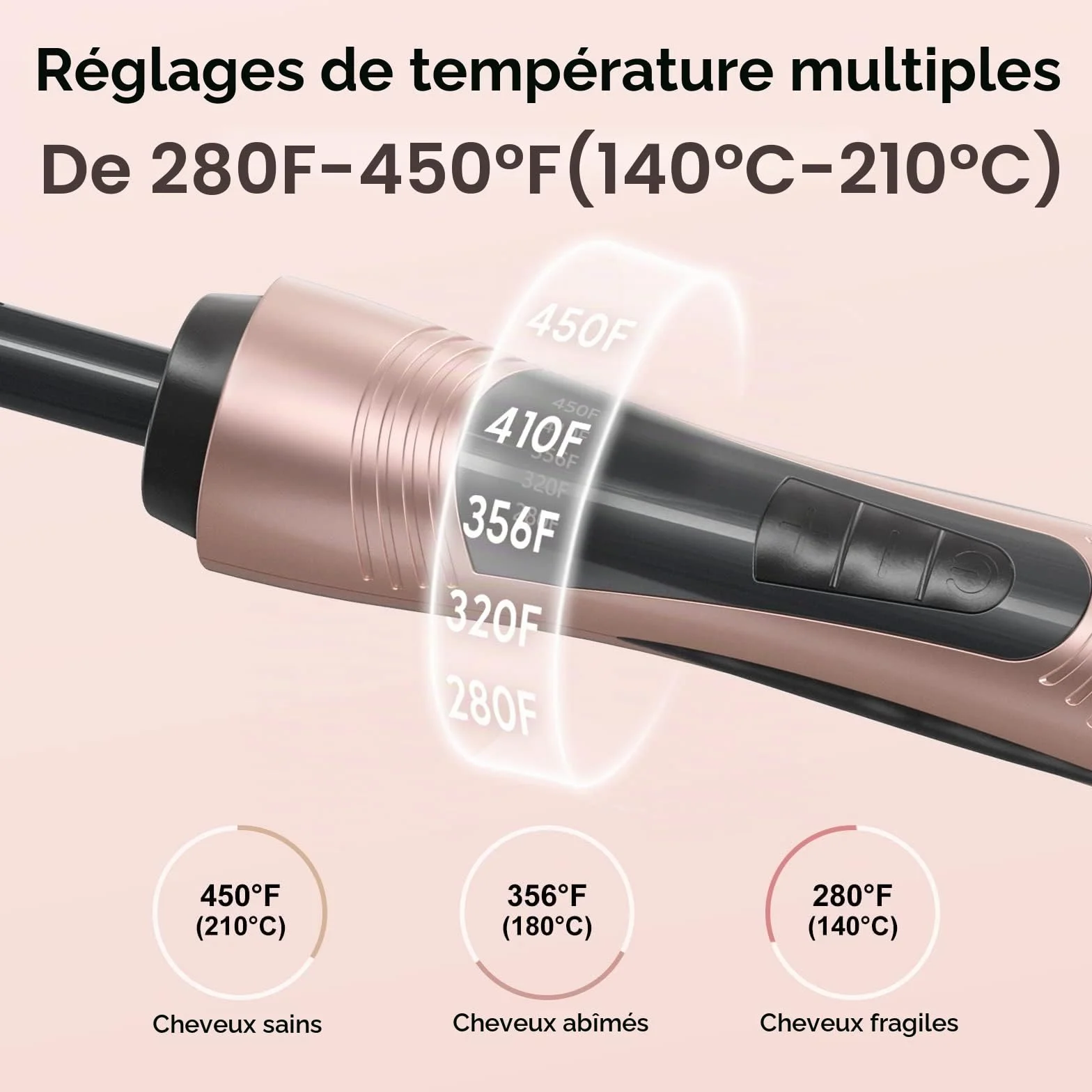 Peigne Chauffant pour Perruques, Lisse Cheveux Afro et Barbe, Température Réglable, Double Tension