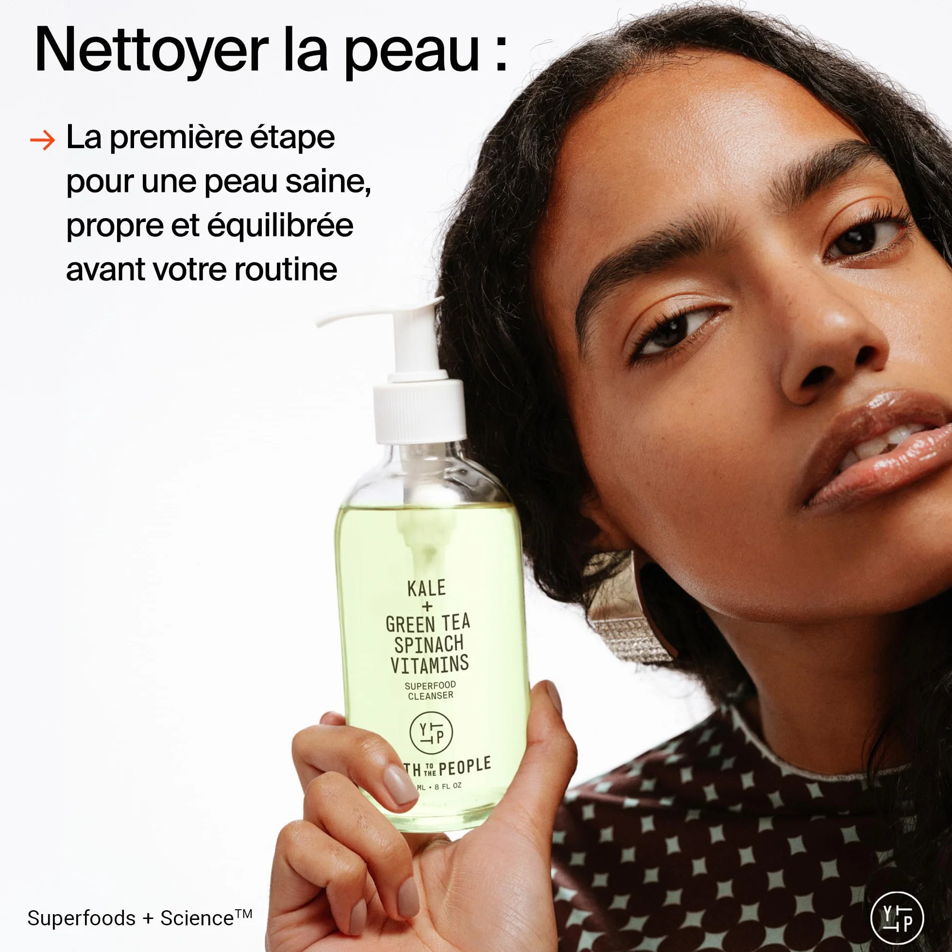 Youth To The People Superfood Cleanser, Nettoyant Visage Enrichi en Chou Kale, Thé Vert & Épinards, pH Équilibré