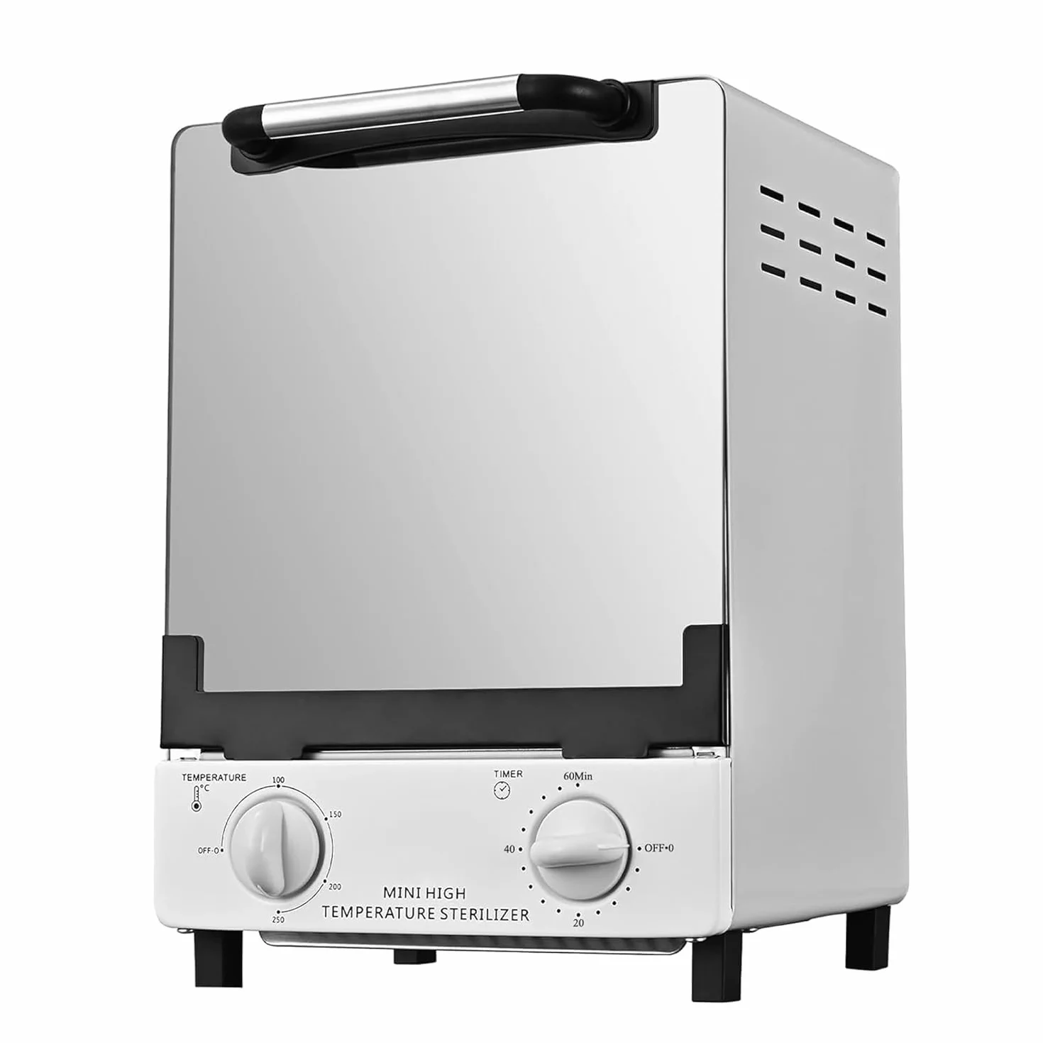 C12 Stérilisateur à air chaud, stérilisateur à chaleur sèche à double étagère, autoclave infrarouge à 250 degrés avec contrôle de minuterie pour dentaires, tatouages, studios de pédicure