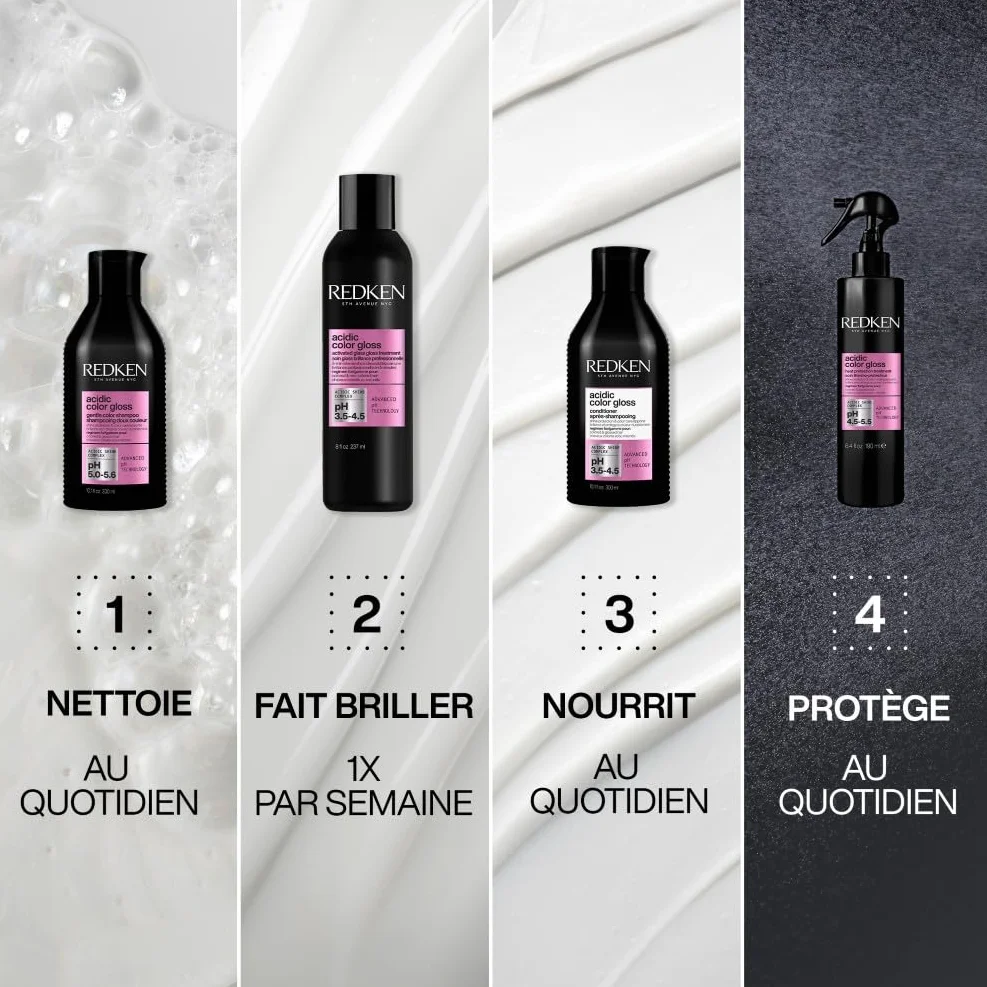 REDKEN - Leave In Acidic Color Gloss - Spray Thermoprotecteur Sans Rinçage - Hydrate, Démêle & Protège de la Chaleur - Cheveux 13x Plus Doux - 6x Plus d'Hydratation - Cheveux Colorés - 190 ml
