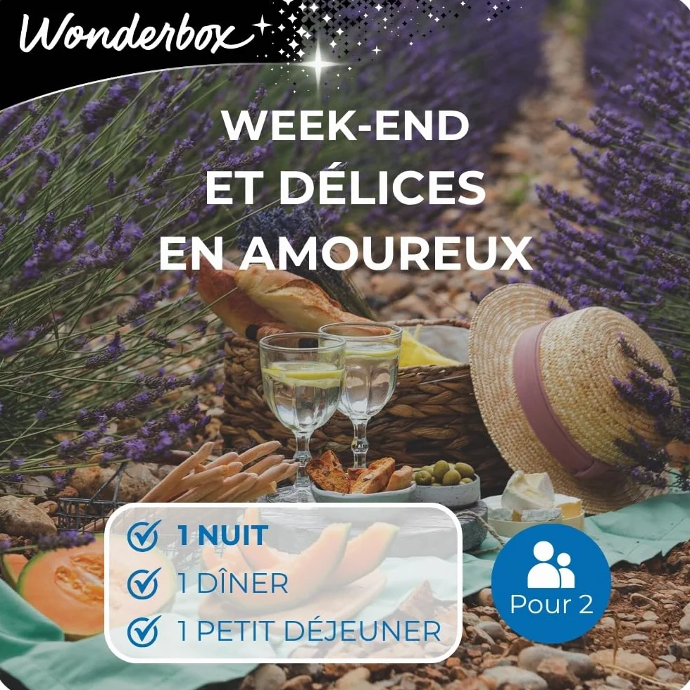 Wonderbox Week-End Et Délices en Amoureux Coffret Cadeau Séjours