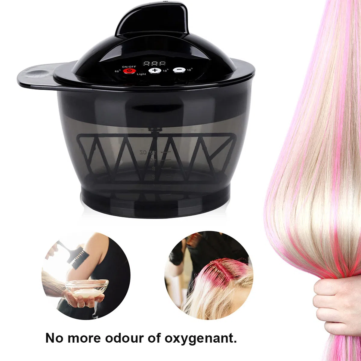 Mélangeur électrique de Crème Capillaire, Bol de Mélange de Couleur de Cheveux Rechargeable Mélangeur électrique Automatique de Crème de Coloration de Colorant Bol de Teinture de Cheveux Mélangeur Aut