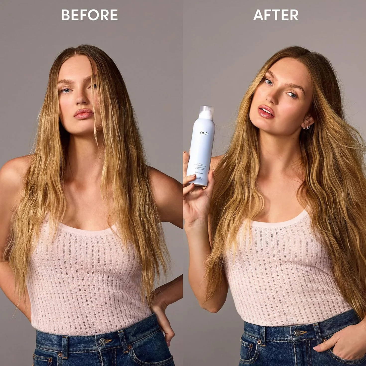 OUAI Super Dry Shampoo - Shampooing sec volumisant - Absorbe le sébum, la saleté & la transpiration - Se fond dans les cheveux sans laisser de résidus - Parfum longue tenue - Cape Town (127g)