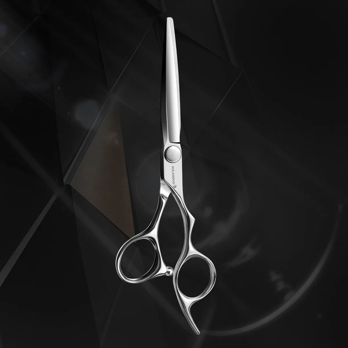Ciseaux de coiffeur pro AOLANDUO 6 pouces – Acier japonais VG10, tranchant convexe authentique, poignée ergonomique déportée avec roulement à billes pour coiffeurs de salon