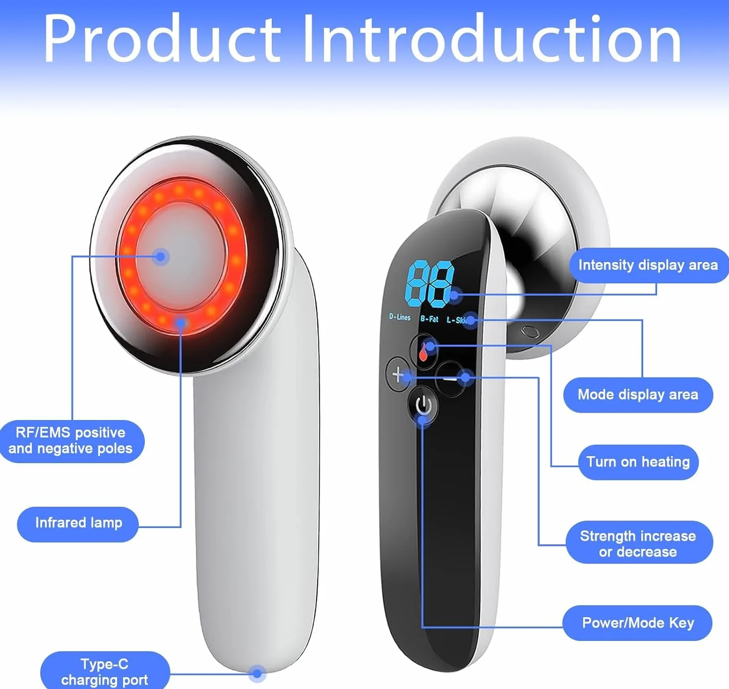 Appareil De Massage Anti-Cellulite Portatif, Machine De Sculpture Corporelle Professionnelle, 3 Modes Et 10 Intensités Réglables, pour La Graisse du Ventre, La Taille, Les Bras Et Les Jambes