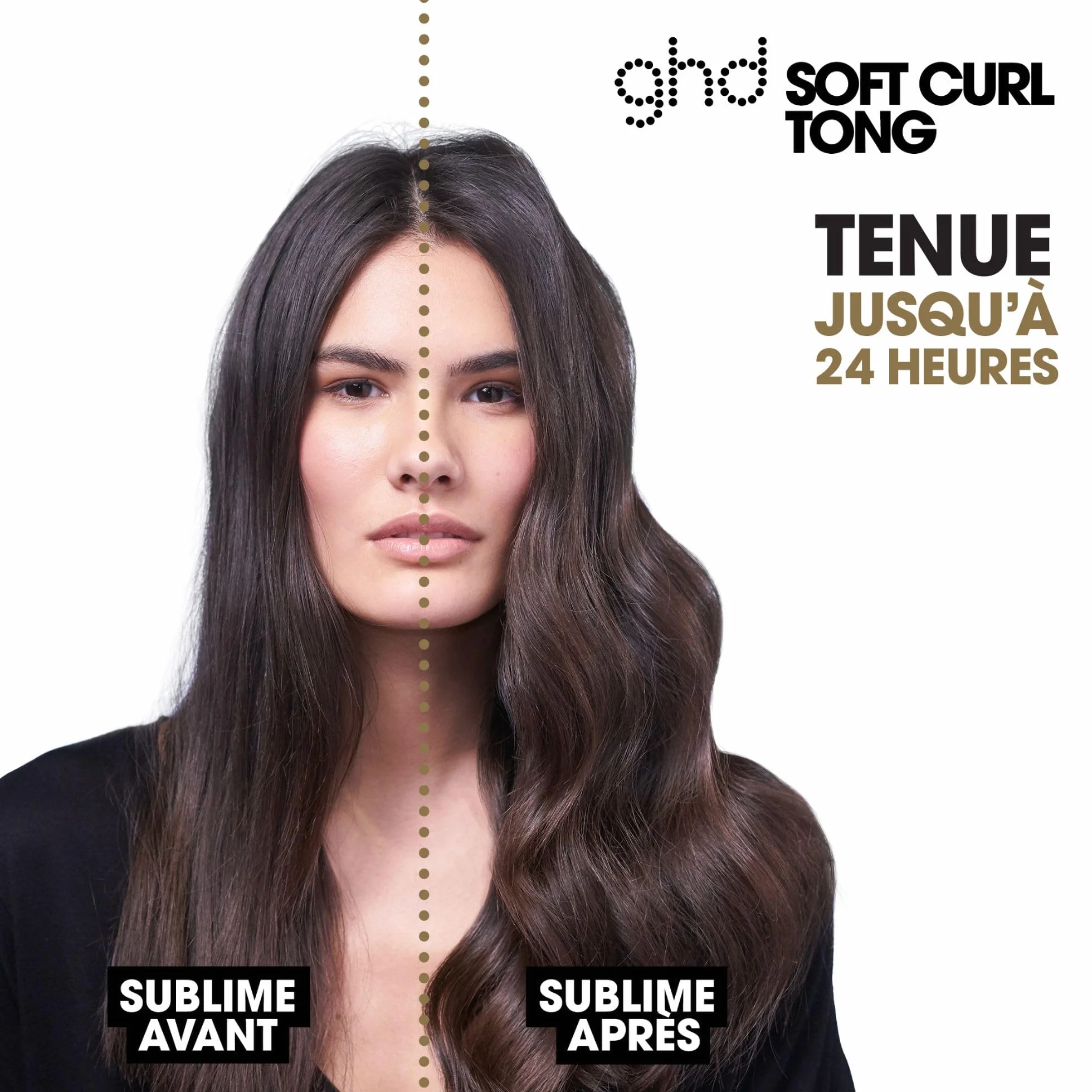 ghd - Boucleur ghd Soft Curl Tong - Boucleur professionnel (Noir) - Créez des boucles en 5 à 8 secondes pour une tenue 24H - Boucles larges et volumineuses - Idéal pour tous types de cheveux