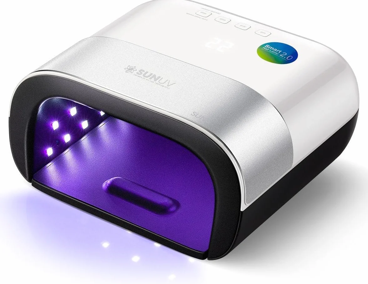 Lampe à Ongles LED UV Professionnelle, SUNUV Séchoir Gel Vernis Polymérisation Light Machine, avec Capteur Automatique et Ecran LCD à la Maison et au Salon