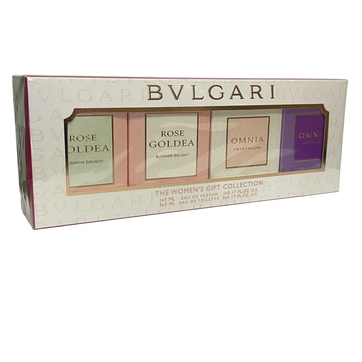 Bulgari Coffret Coffret Eau de toilette Rose Goldea Blossom Delight + & Edt + Omnia Crystalline Edt + Omni Amethyste Edt – 4 x 5 ml