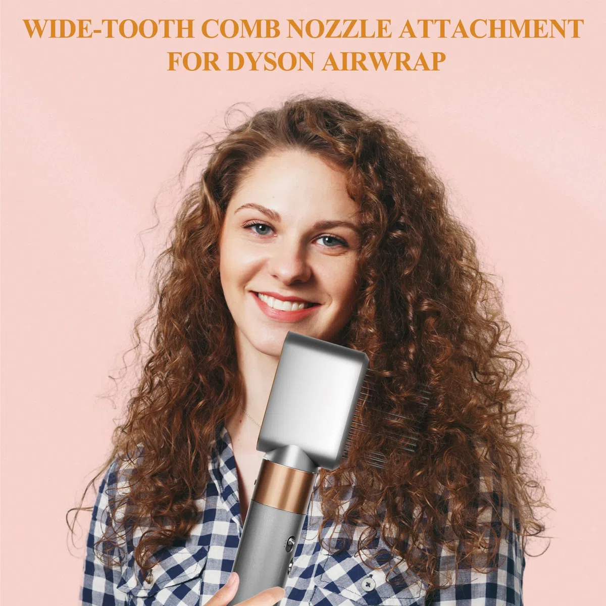 Peigne à dents larges de rechange compatible avec Dyson Airwrap, pièce n° 971894-04, nickel/cuivre