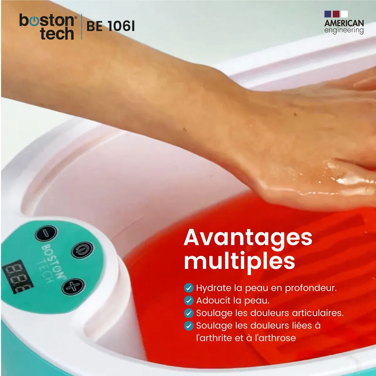Cire de Paraffine pour Mains et Pieds Boston Tech Rééducation antioxydante + Traitement de l’arthrite + Nourrit + Esthétique | Idéale pour Tout Bain de Paraffine | 6 Blocs de 450 g (Lavande)