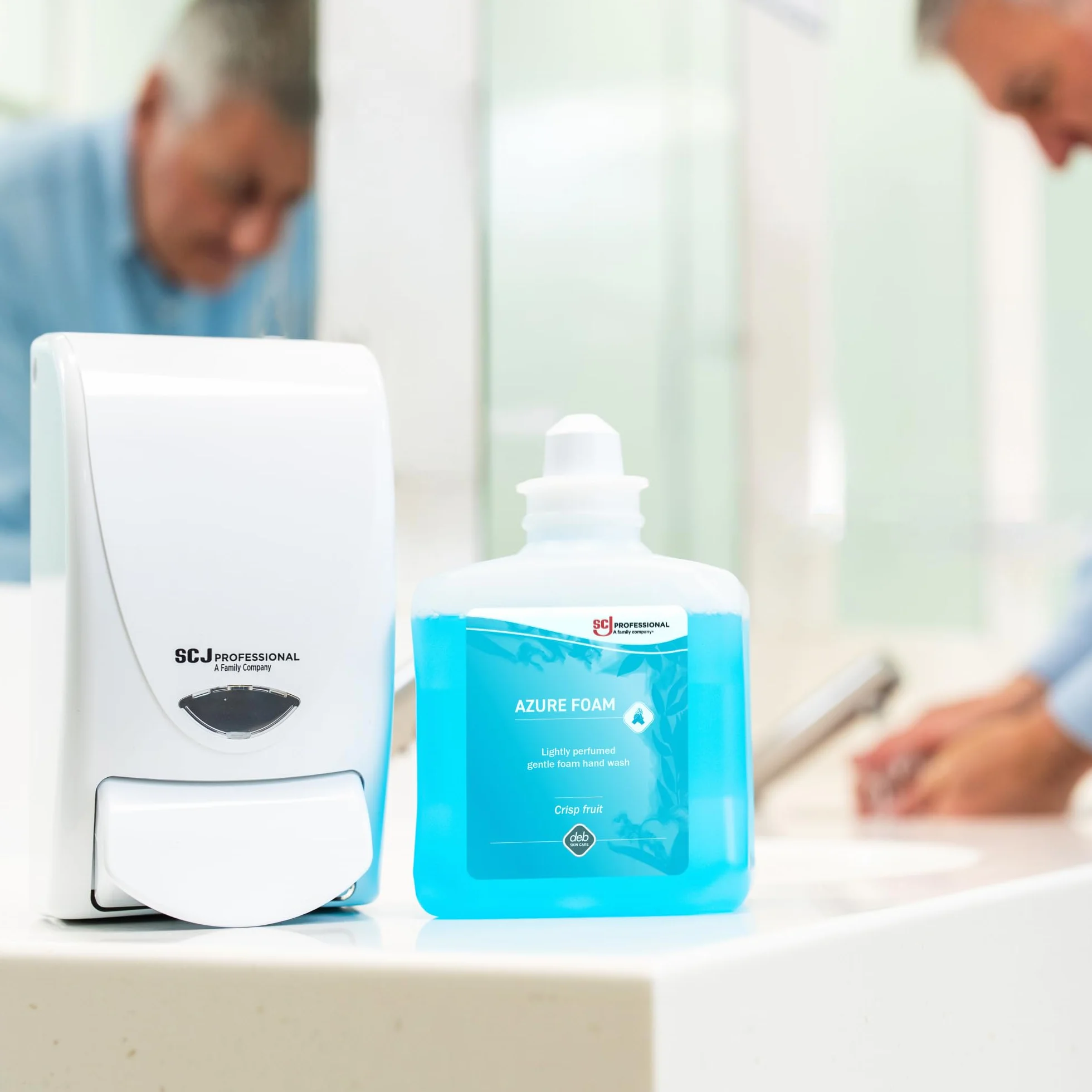 SC Johnson Professional Azure Foam Kit de Démarrage – Distributeur Mural de Savon pour Les Mains – Nettoyant moussant – 1 Distributeur + 1 Recharge (1 Litre)