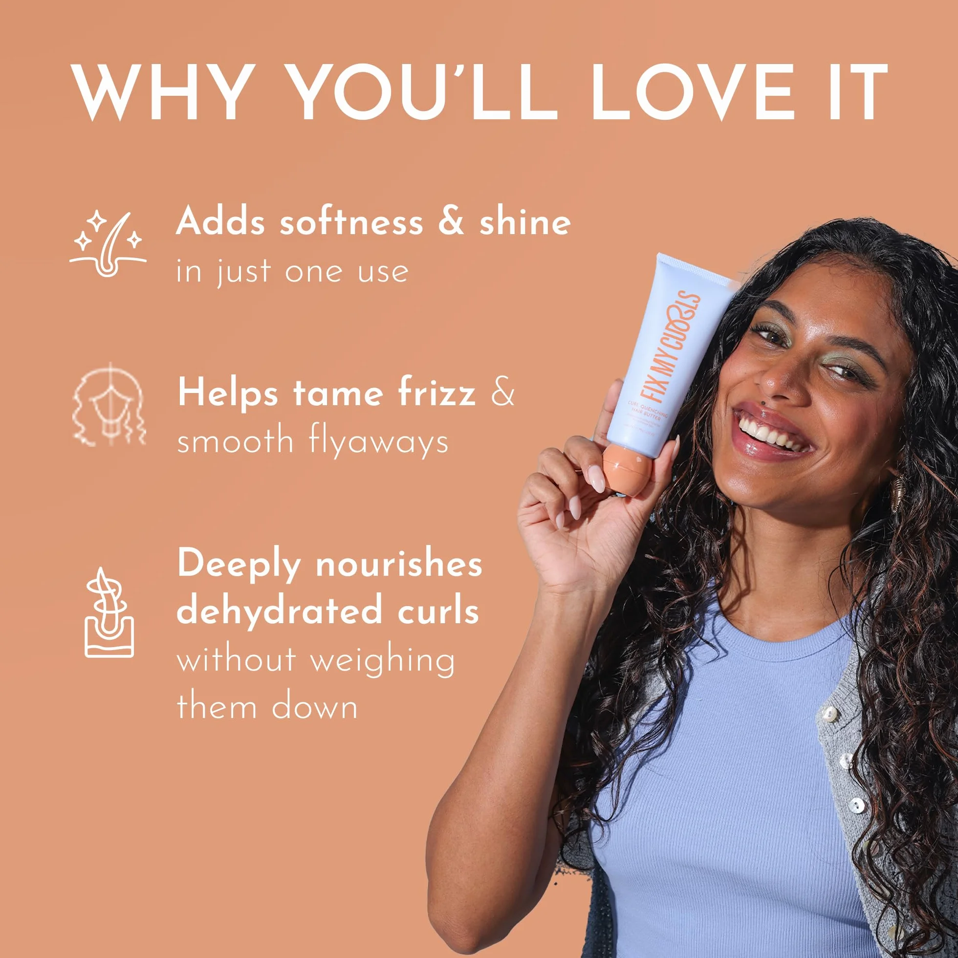 FIX MY CURLS Beurre désaltérant pour cheveux bouclés 100 g