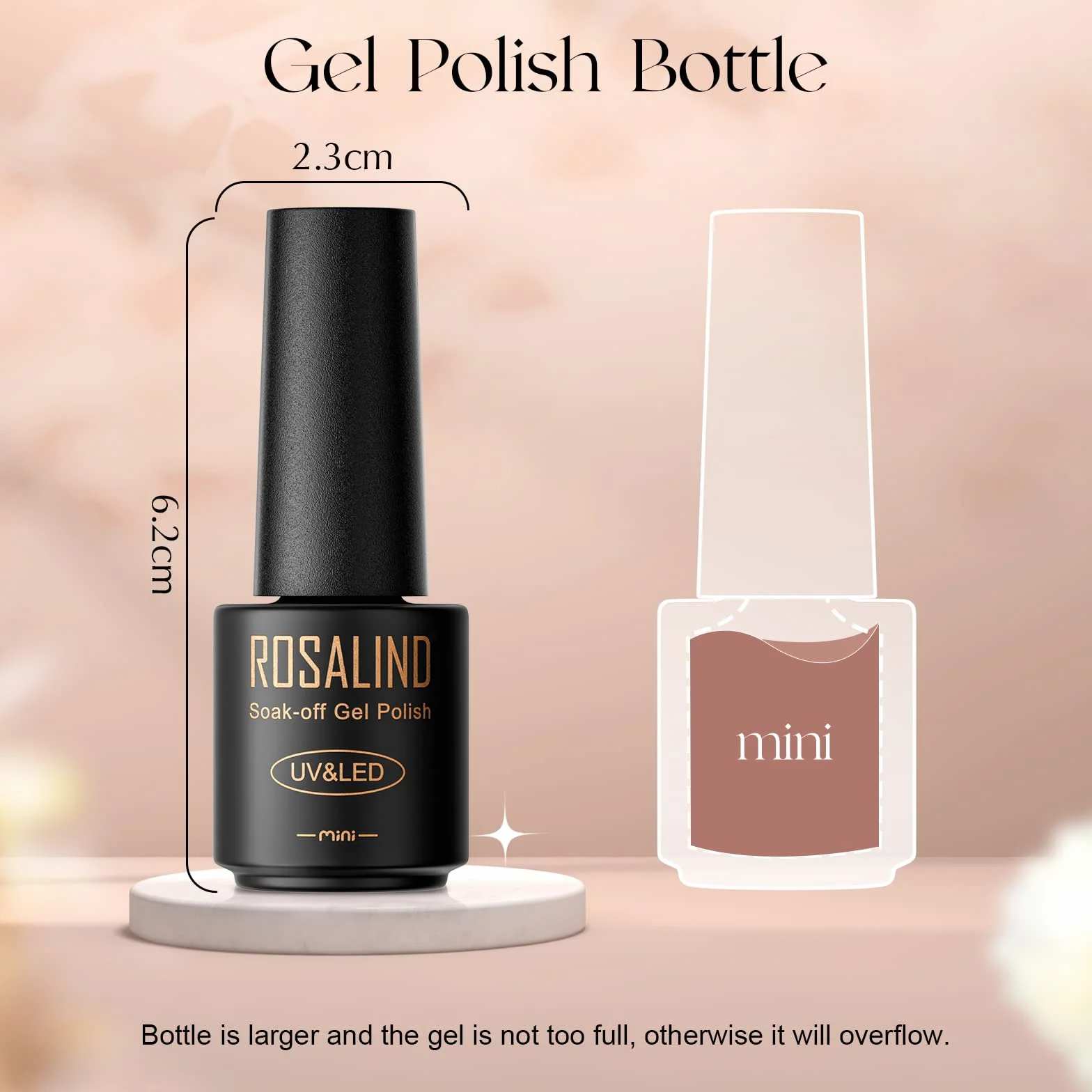 ROSALIND Vernis Semi Permanent 38 Pcs 35 Couleurs Base Top Coat Brillant Matte Gel UV LED