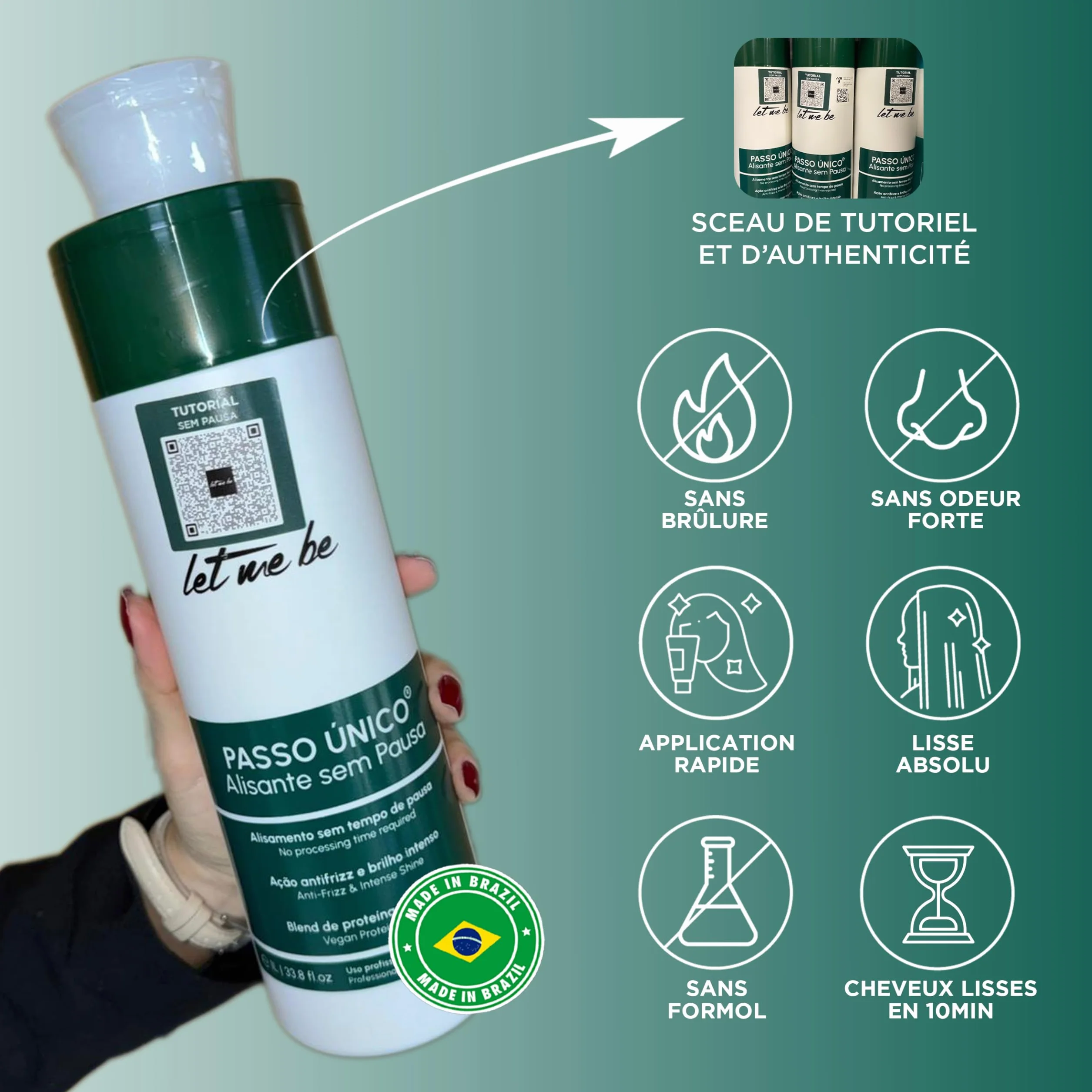 Lissage Brésilien Sans Formol Végan Acides Aminés Kératine 500ml
