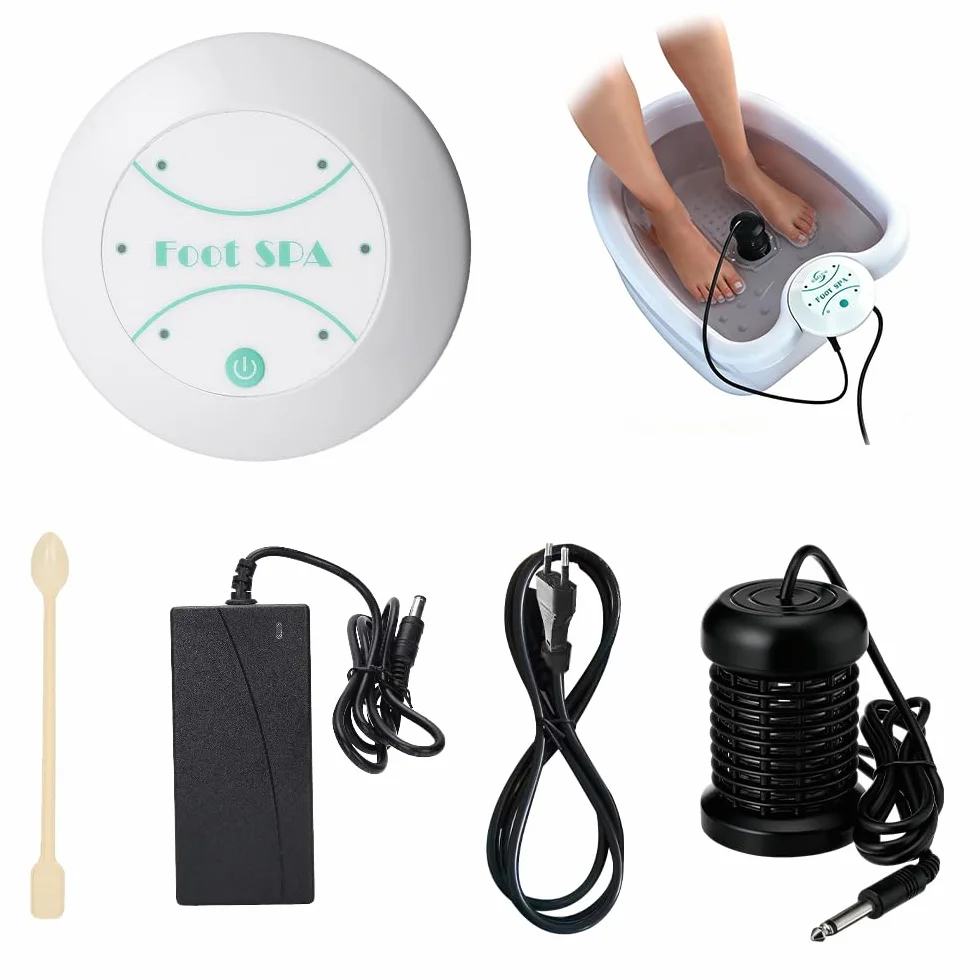 Bain de Pieds Ionique Détox, Machine Ion Detox Foot Cleanse, Kit de Spa Pieds Électrolytique