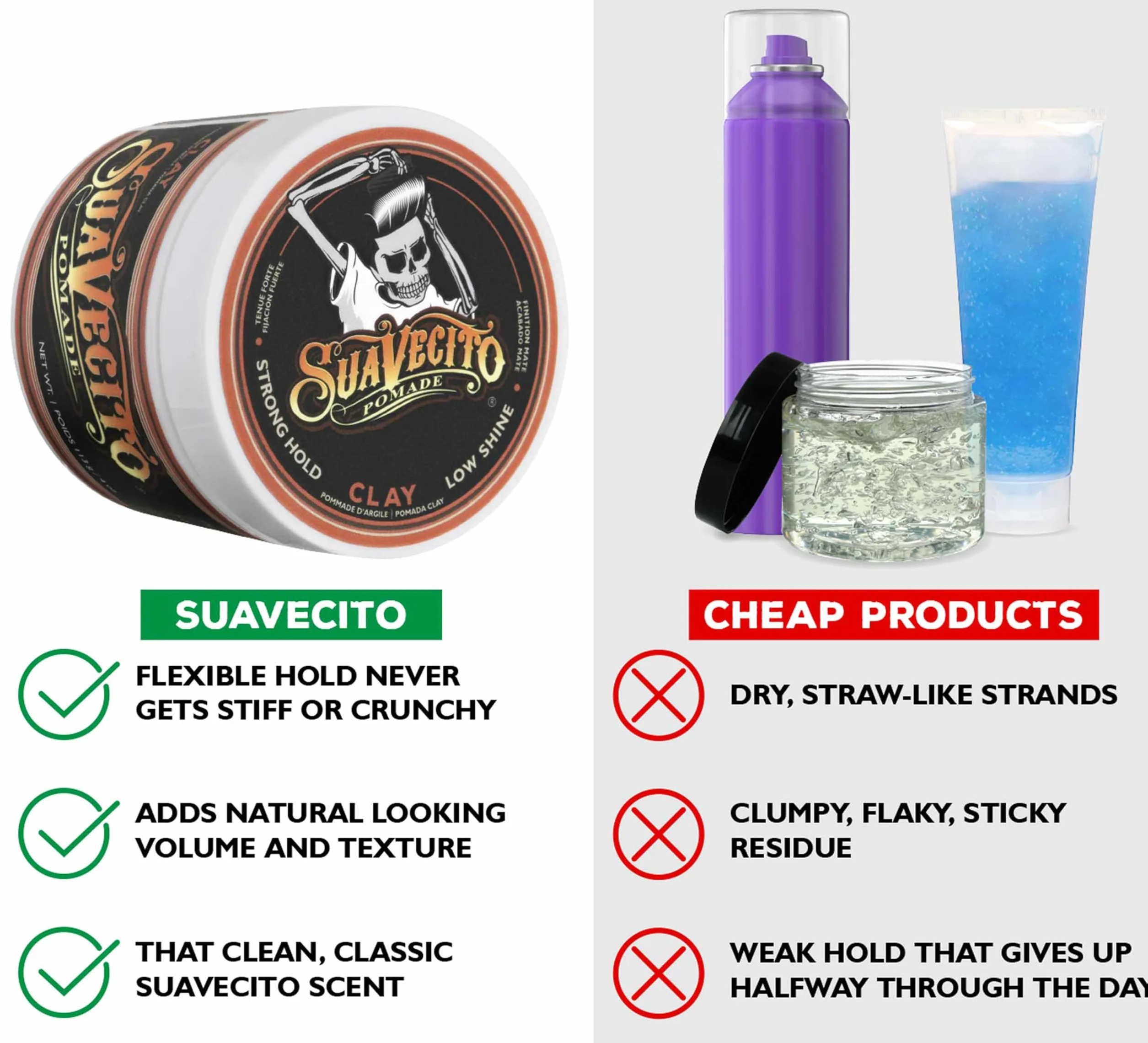 Suavecito Firme Clay Pomade For Unisex 4 oz Pomade