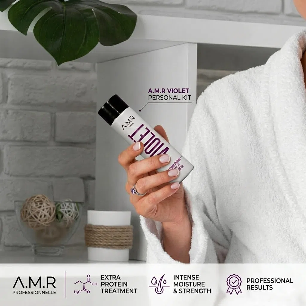 AMR Professional TRAITEMENT LISSAGE PROTEINE VIOLET SANS FORMOL 100 mL