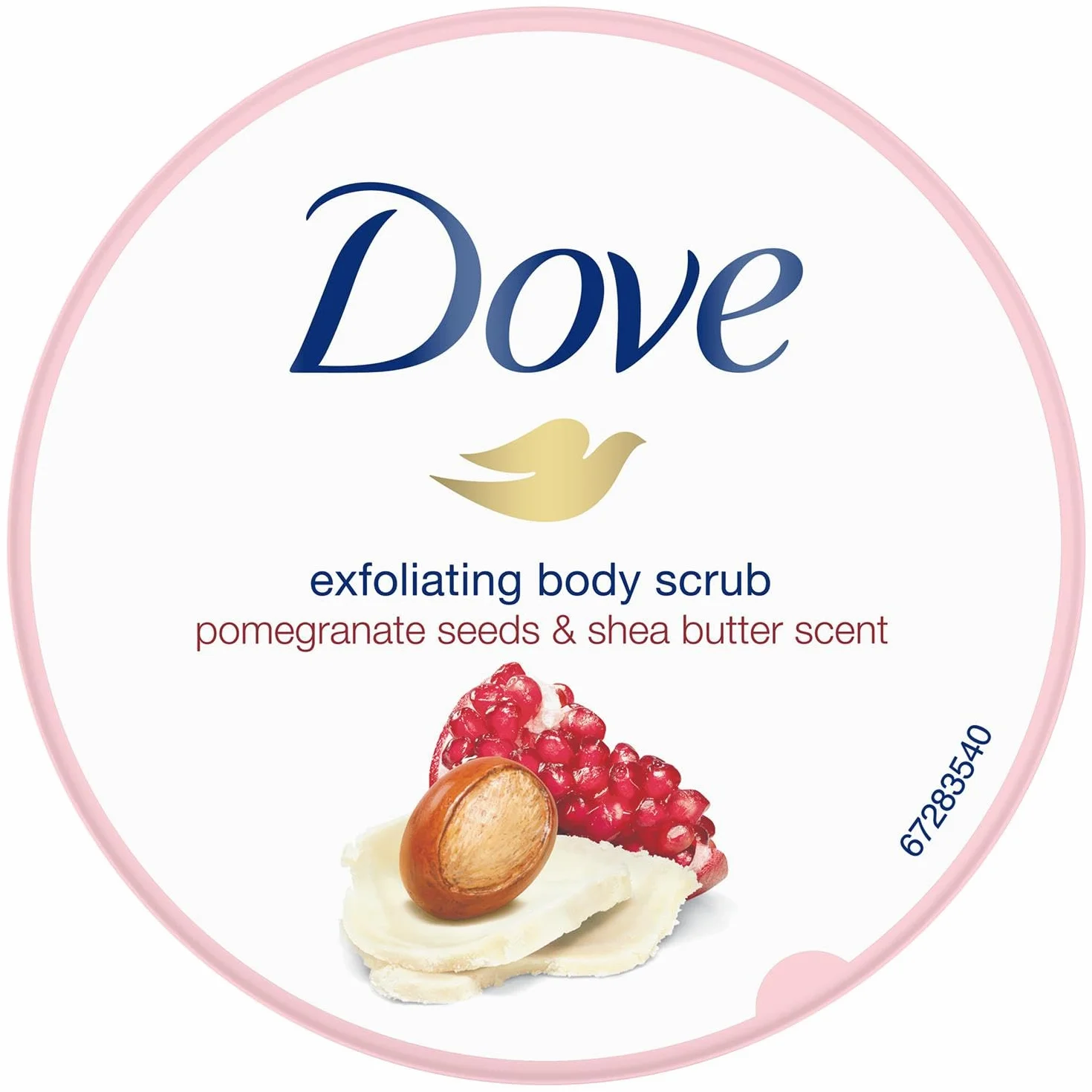 Dove Gommage douche exfoliant graines de grenade beurre de karité 225 ml paquet de 4