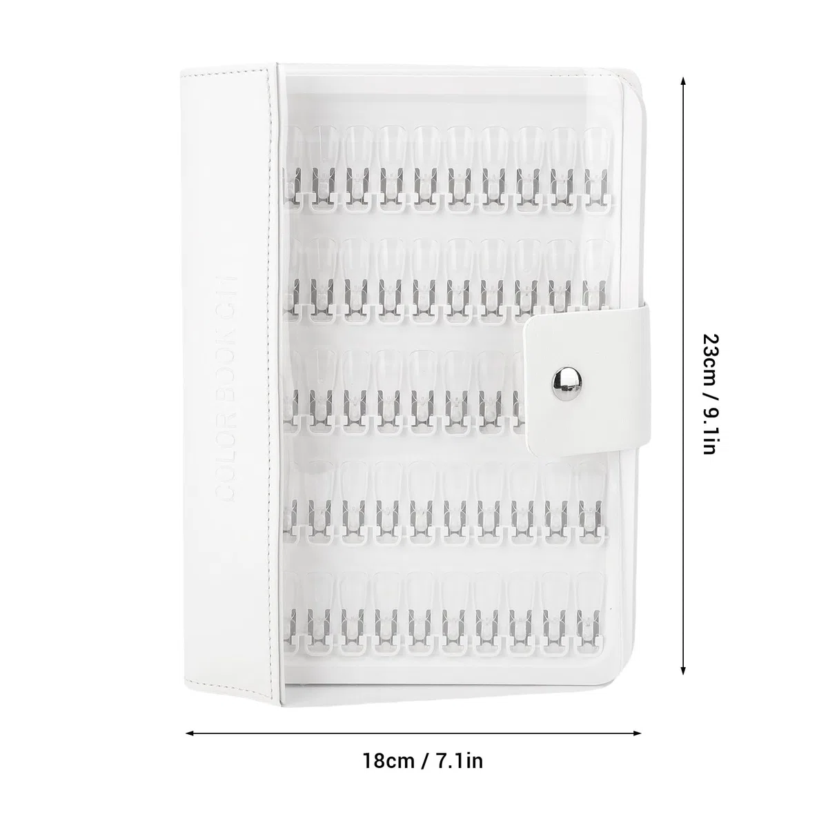 Présentoir de Livre d'Ongles de 150 Couleurs, Livre d'Échantillons de Couleurs de Vernis à Ongles avec 150 Faux Ongles Transparents et Couverture en Cuir PU pour la Conception