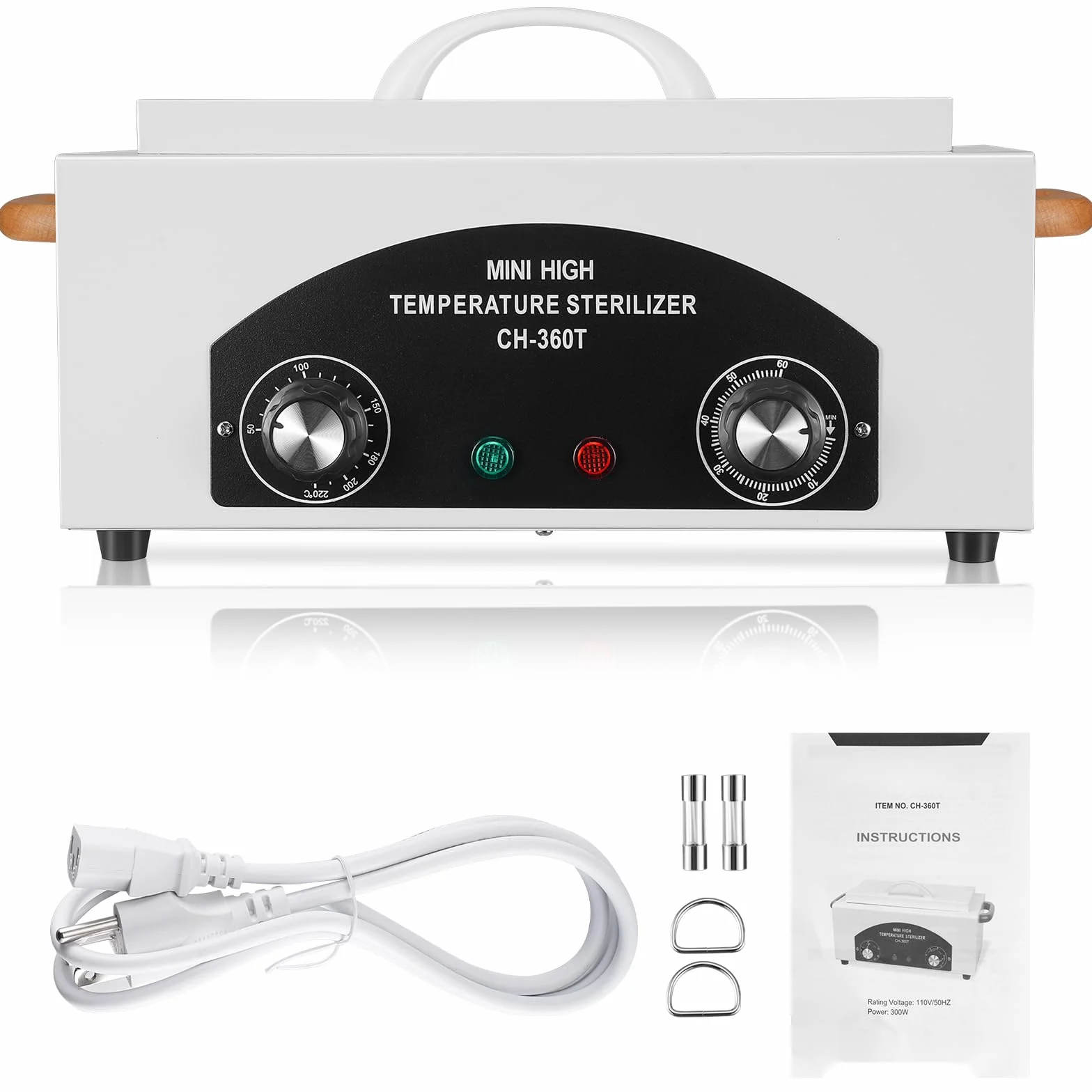 Machine d'autoclave de stérilisateur à haute température 300W stérilisateur d'outil à ongles stérilisateur à chaleur sèche 1.5L équipement de salon pour outils métalliques avec poignée