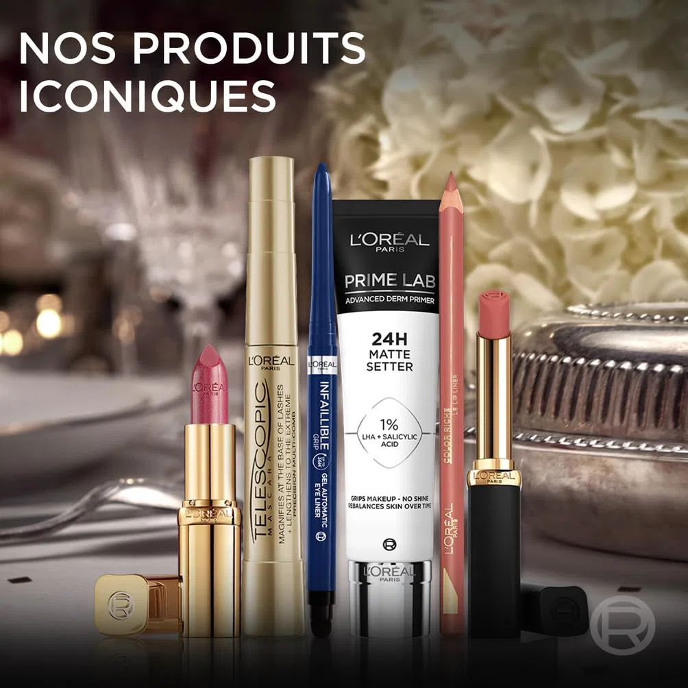 L'Oréal Paris Calendrier de l'Avent 24 Jours Coffret Cadeau Noël Maquillage Soins Visage et Cheveux 24 Produits de Beauté