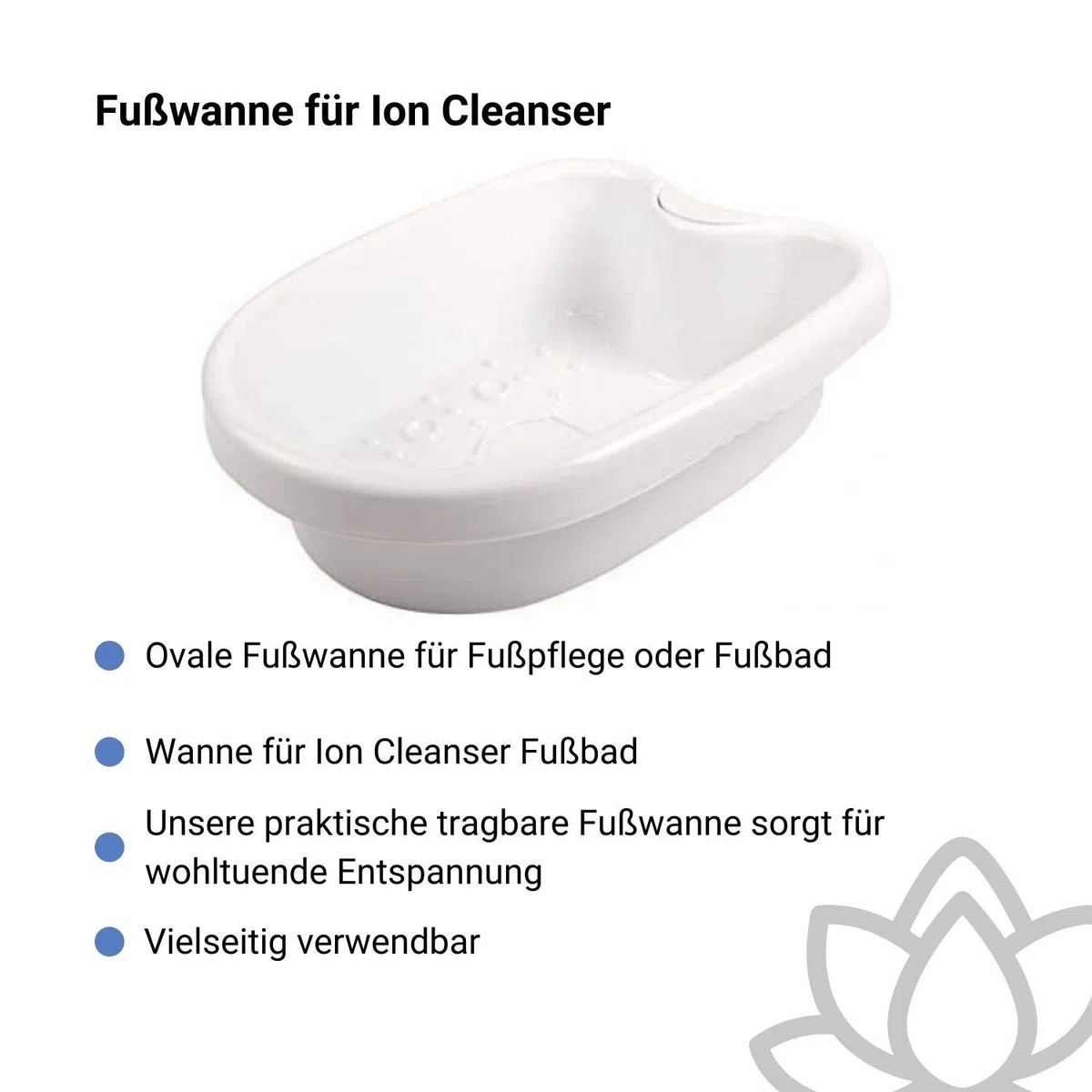 Cuvette "Oval" pour bain de pieds avec l'appareil Ion Cleanser