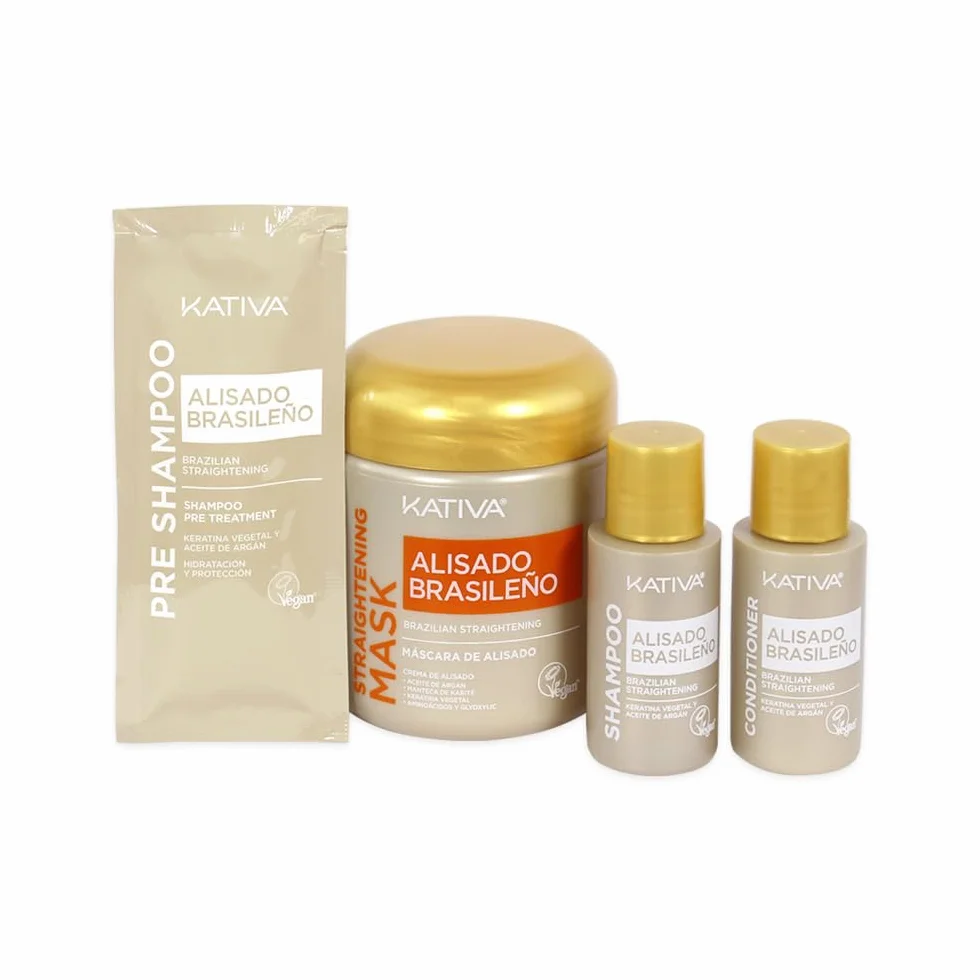 Kativa Lisseur brésilien lot de 2 – Soin lissant professionnel à l’acide hyaluronique – Lissage kératine végétalien