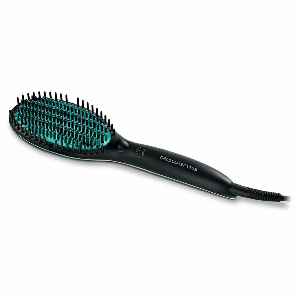 Rowenta Power Straight CF5820F0 Brosse lissante spéciale pour Cheveux très bouclés, avec générateur d'ions et température réglable jusqu'à 200 °C, Dents avec Grande Fixation à partir de la Racine
