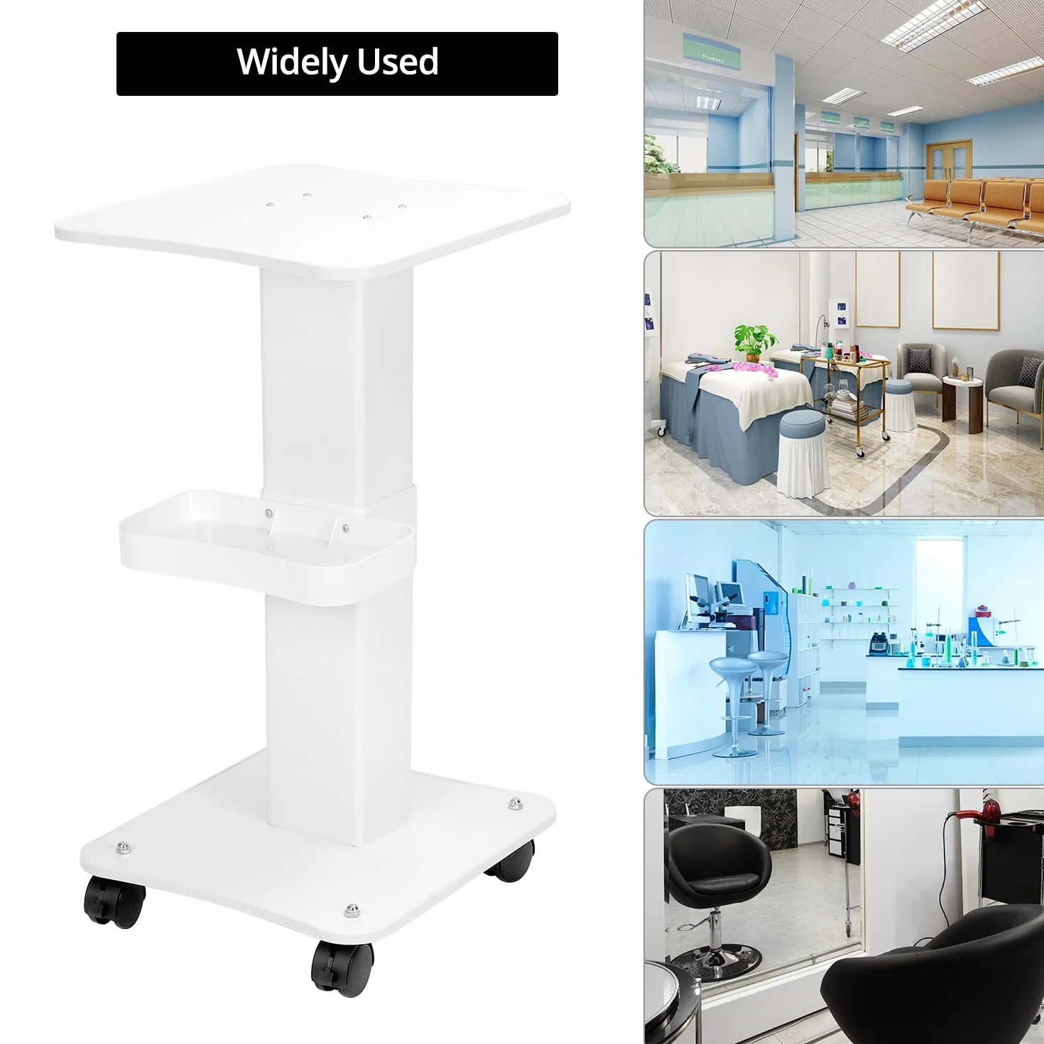 QWORK Chariot de Salon de Beauté Roulant Stockage Instruments Spa sur Roues
