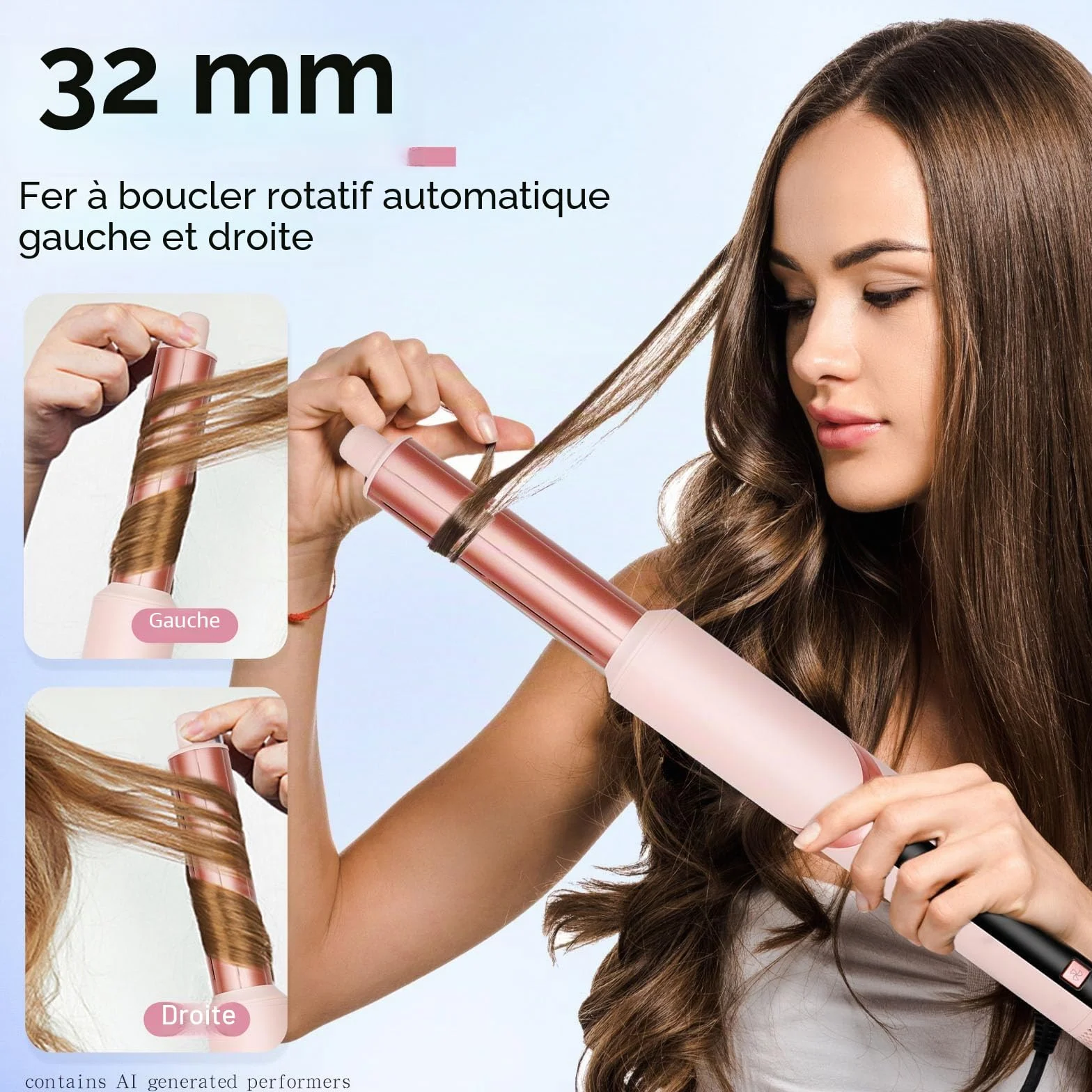 Sèche-cheveux Coiffeur 9 en 1 haute vitesse ionique avec affichage numérique température 3 réglages chaud/froid
