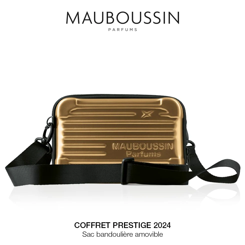 Mauboussin - Coffret Prestige Star : Eau de Parfum 90ml, Lait Corps 75ml, Travel Spray 20ml & Sac Bandoulière