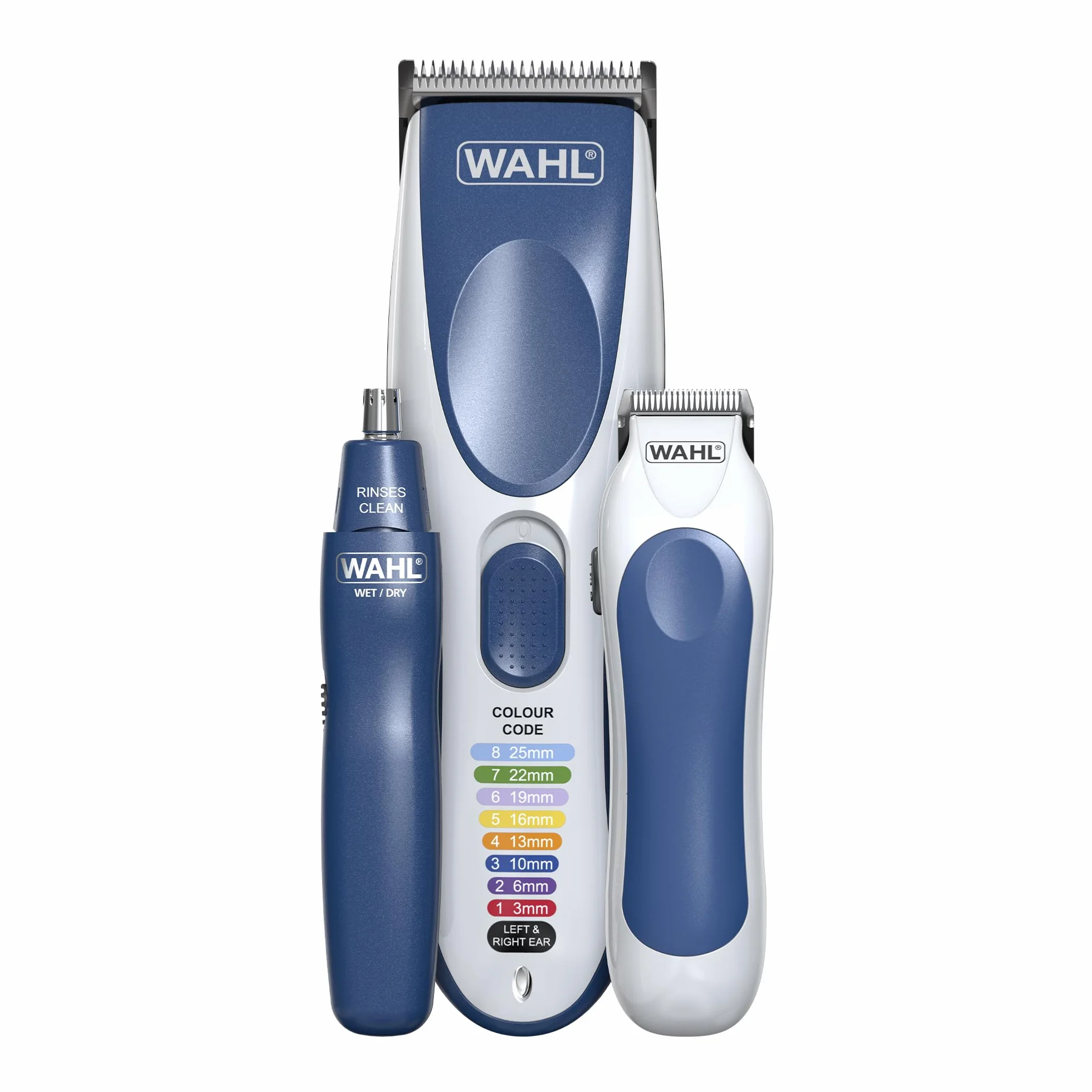 Wahl Color Pro Combo 3in1, tondeuse à cheveux pour hommes, kit de coupe familiale, rasoir de tête, tondeuse à cheveux pour hommes avec tondeuse à barbe, tondeuse à nez, tondeuse personnelle