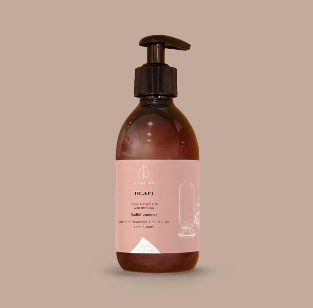 OMAILAB Tridemi Gel conducteur pour radiofréquence, compatible avec tripollar, Anlan, Current Body, traitement intensif visage et corps 300 ml
