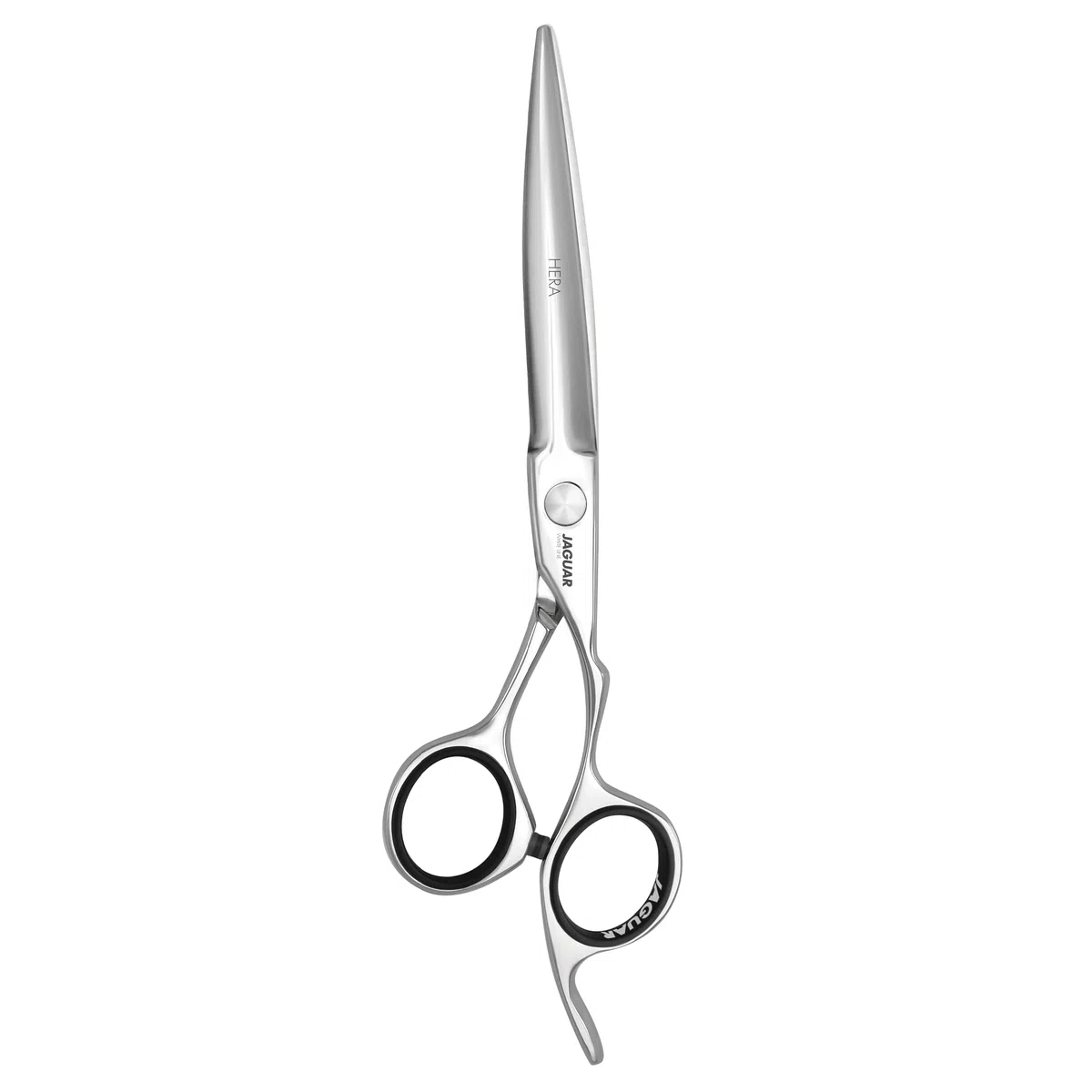 JAGUAR Ciseaux de cheveux HERA 6.25" | Ciseaux de coiffeur en design Crane avec crochet à doigt forgé et lame de poignard arrondie | polis | Fabriqués en Allemagne